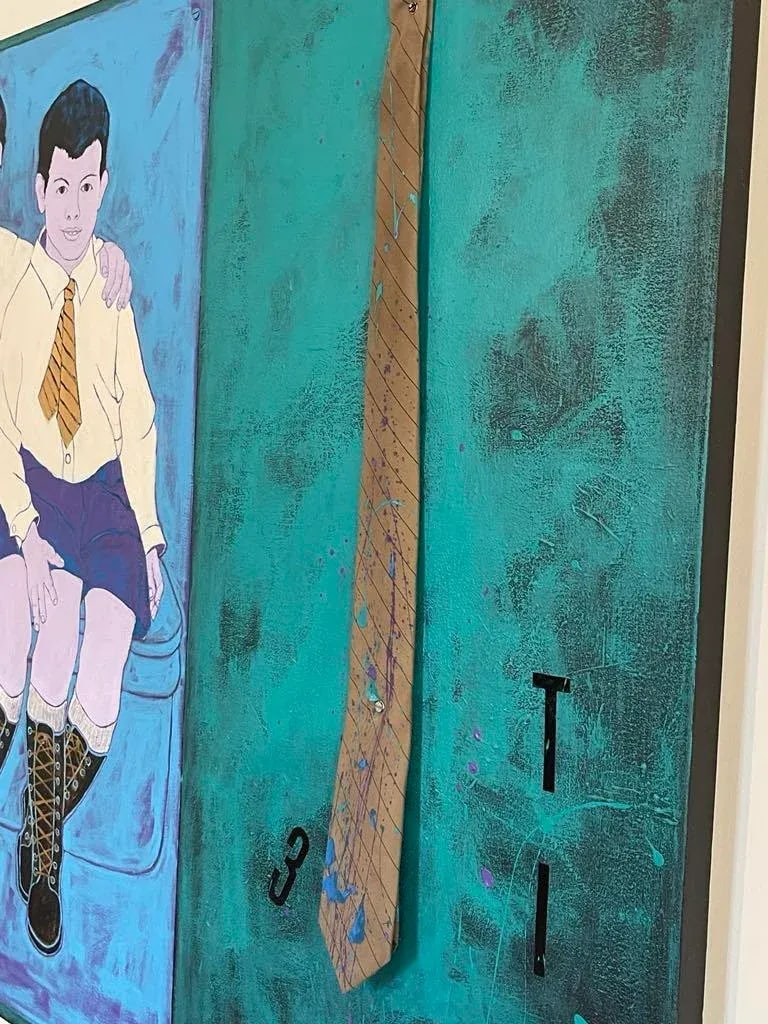 Tie Brothers, Original Acrylic Painting by Marie Straw (1894-1996) - 5