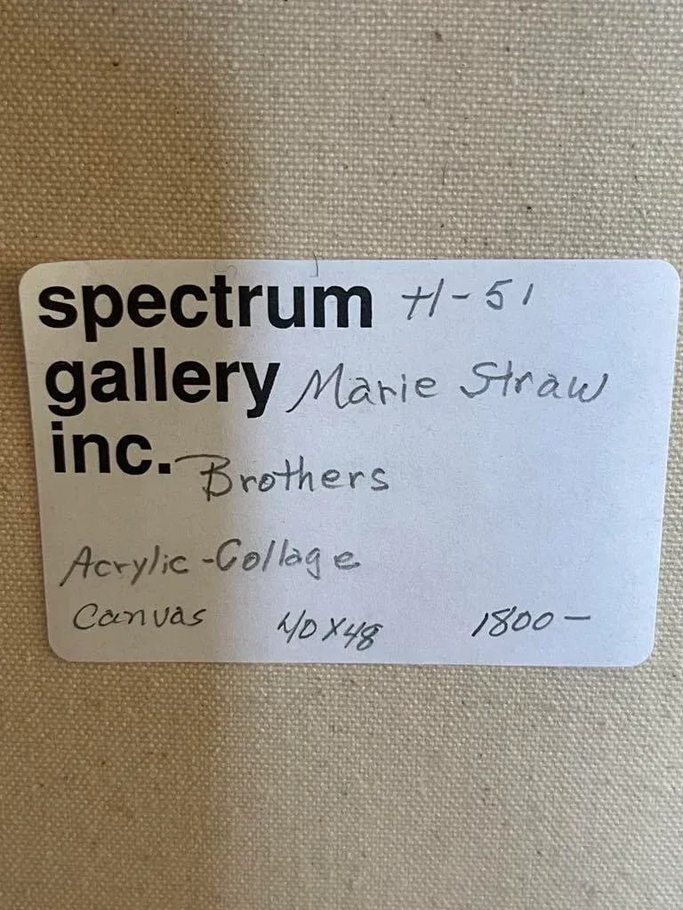 Tie Brothers, Original Acrylic Painting by Marie Straw (1894-1996) - 6