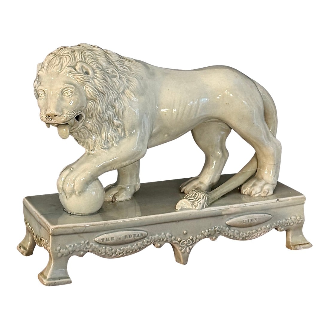 Staffordshire Pearlware Lion Figure Attributed to Sherratt, 1830 (1 of 10)