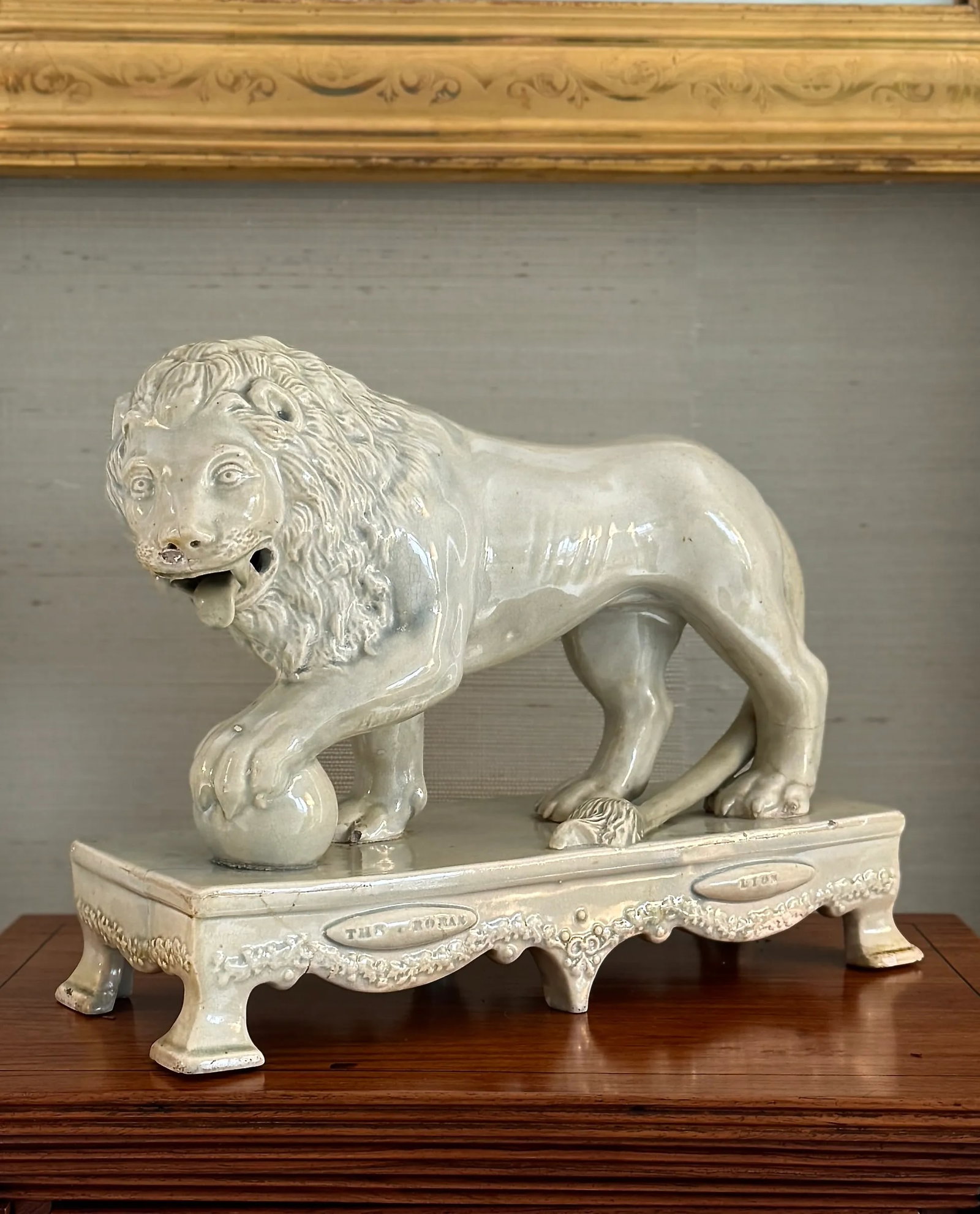 Staffordshire Pearlware Lion Figure Attributed to Sherratt, 1830 - 2