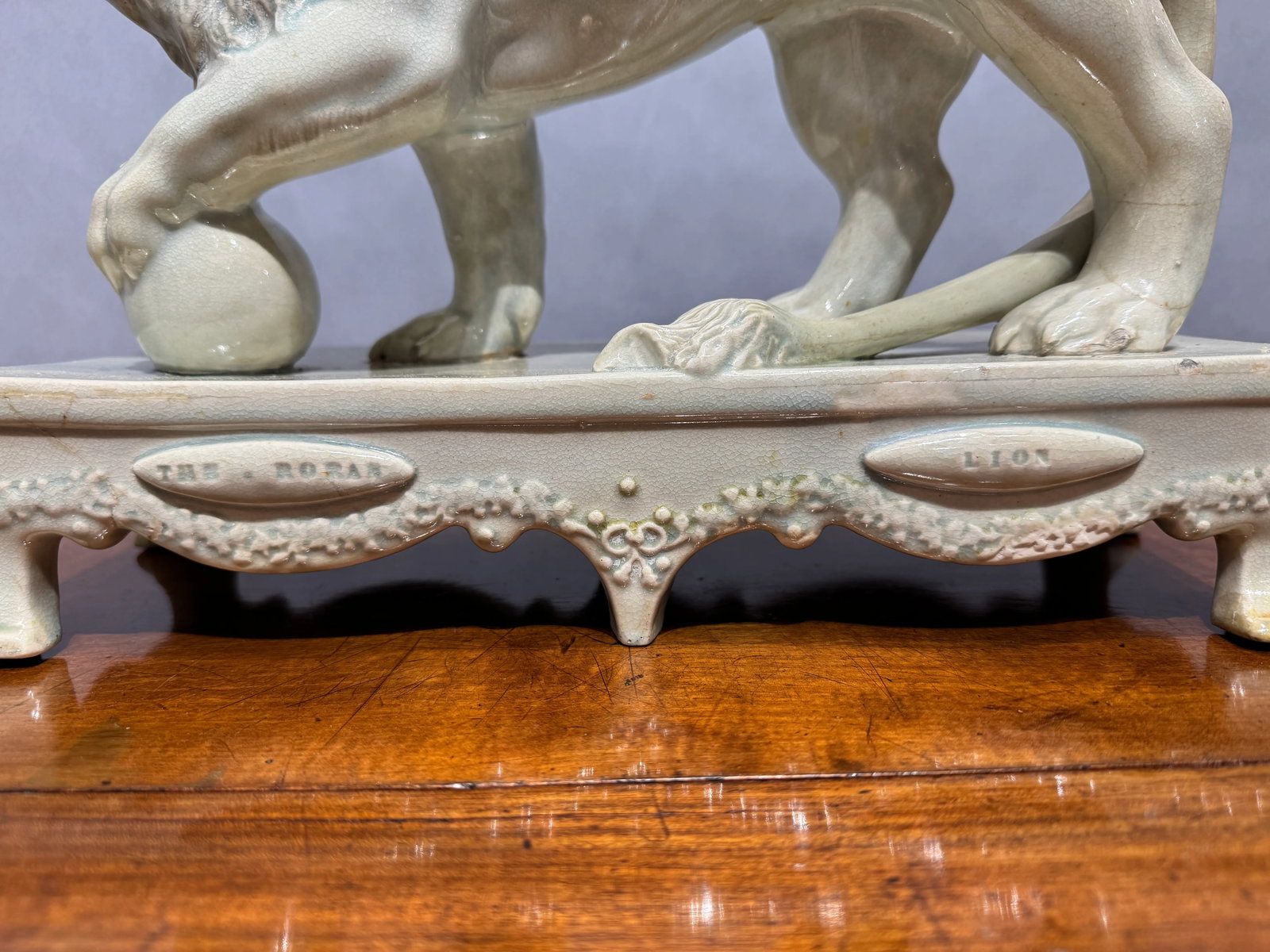 Staffordshire Pearlware Lion Figure Attributed to Sherratt, 1830 - 9