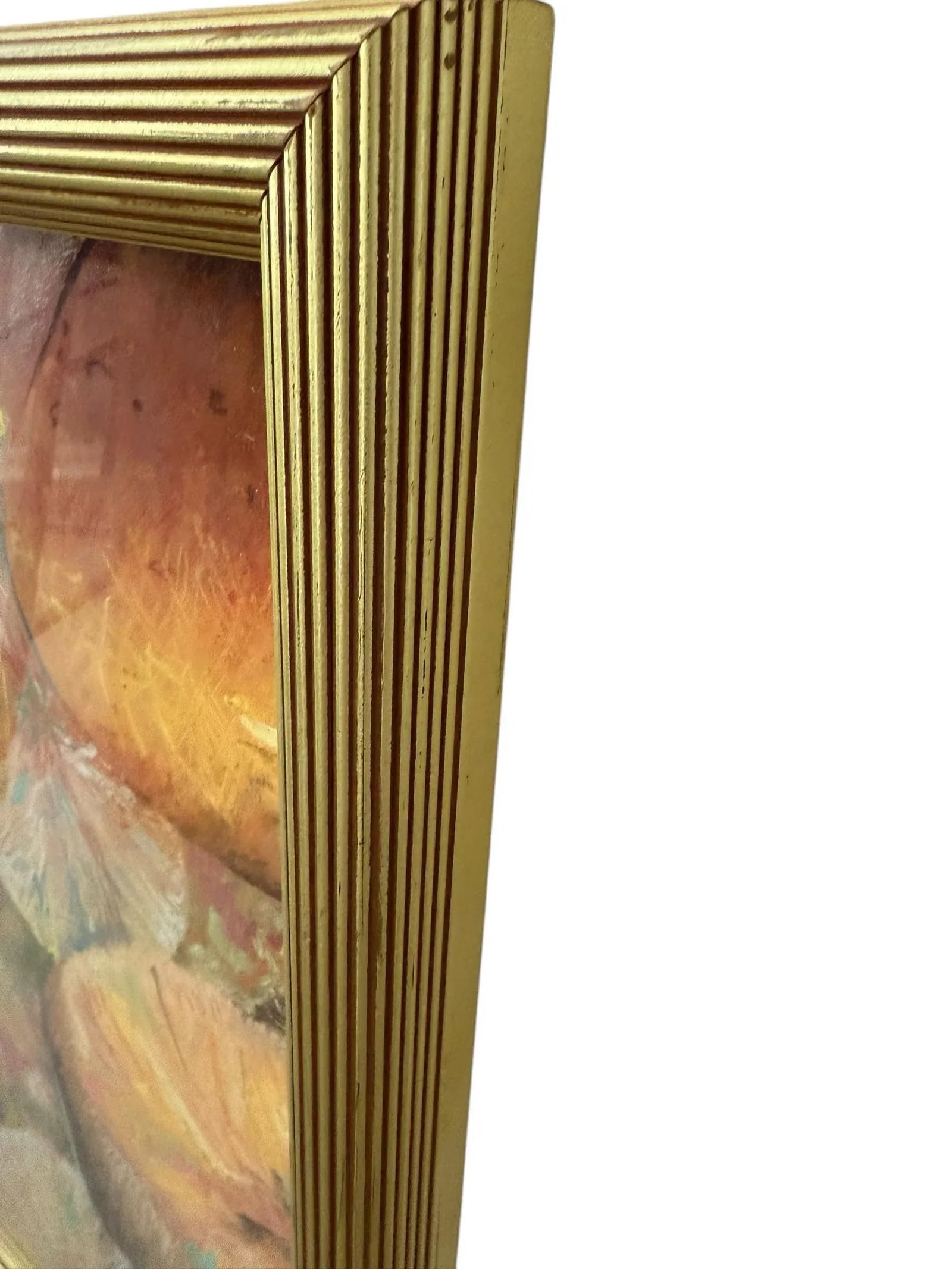 Signed Original Artwork Mushroom Toadstools Giltwood Framed Triptych - 7