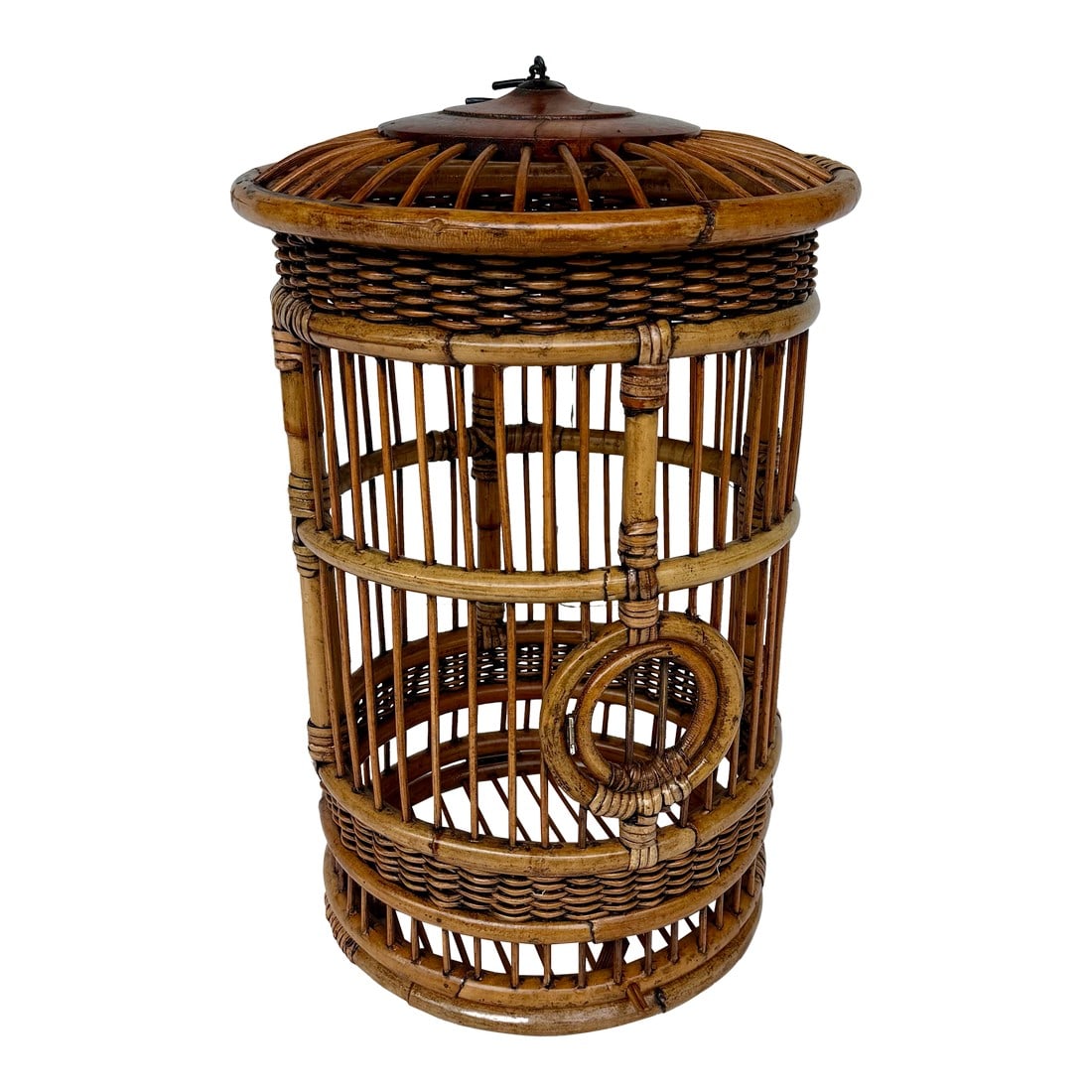 Vintage Bamboo and Rattan Birdcage (1 of 11)