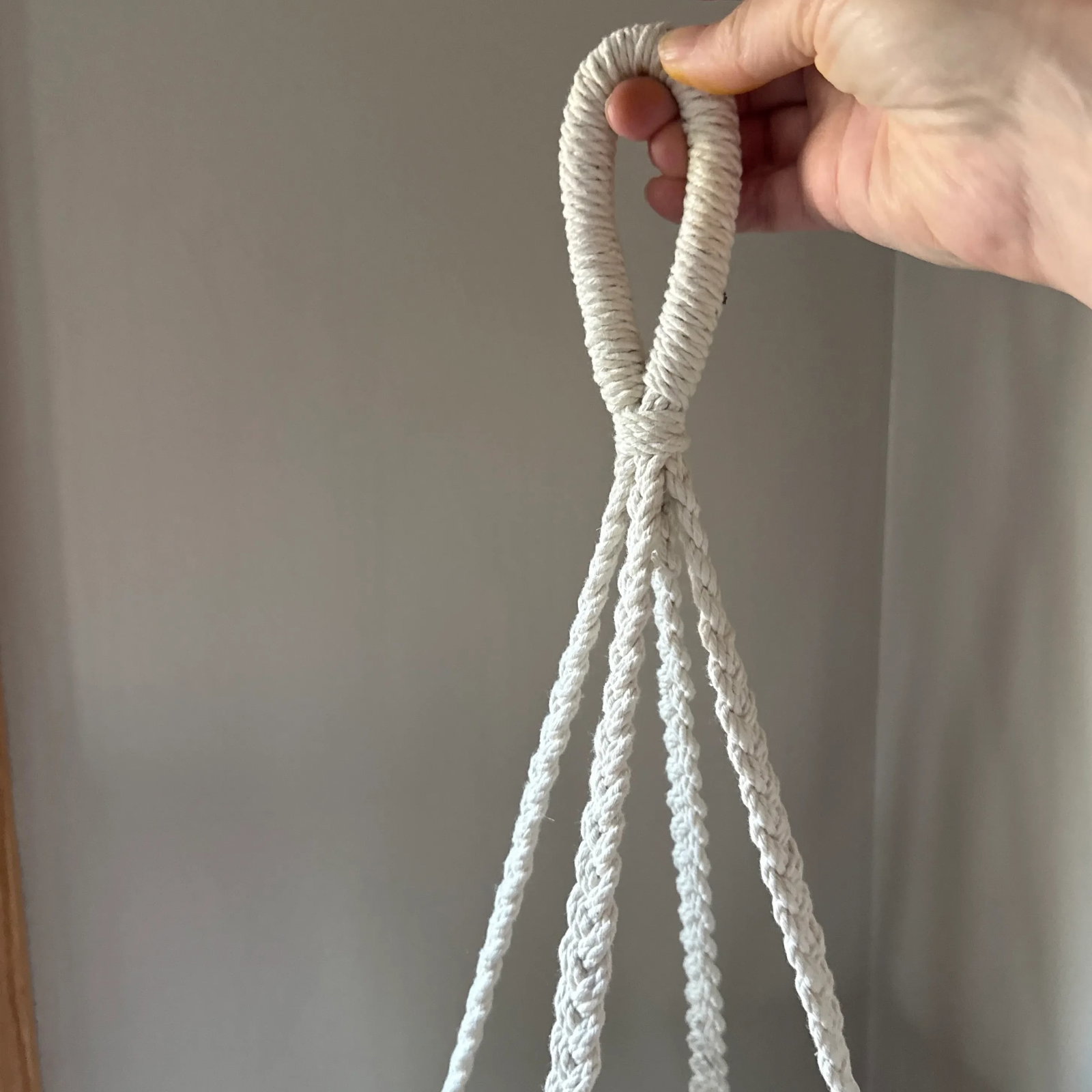 Handwoven Cotton Macrame Tiered Plant Hanger - 6
