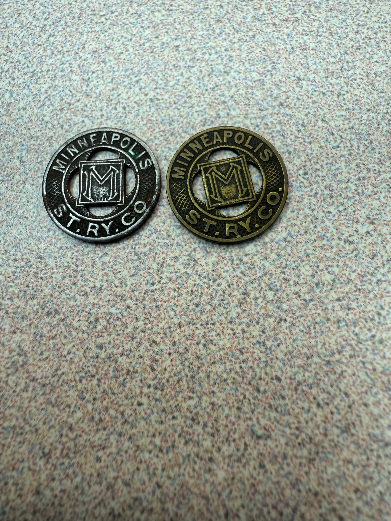 Street Car Tokens Minneapolis Minnesota Street Railway Co 1940s Good for One Fare - 5