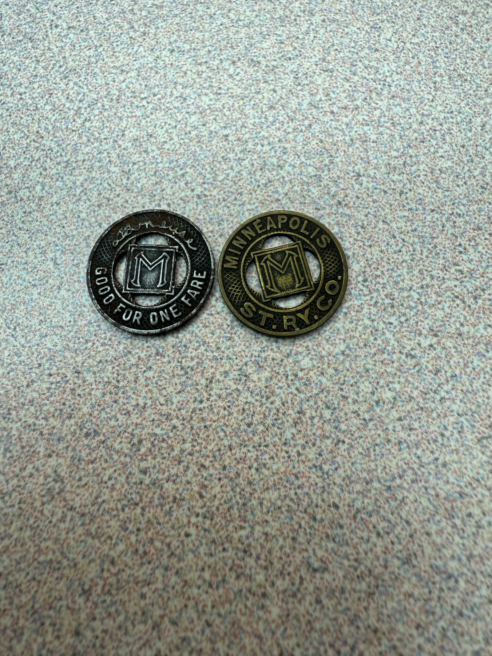 Street Car Tokens Minneapolis Minnesota Street Railway Co 1940s Good for One Fare - 7