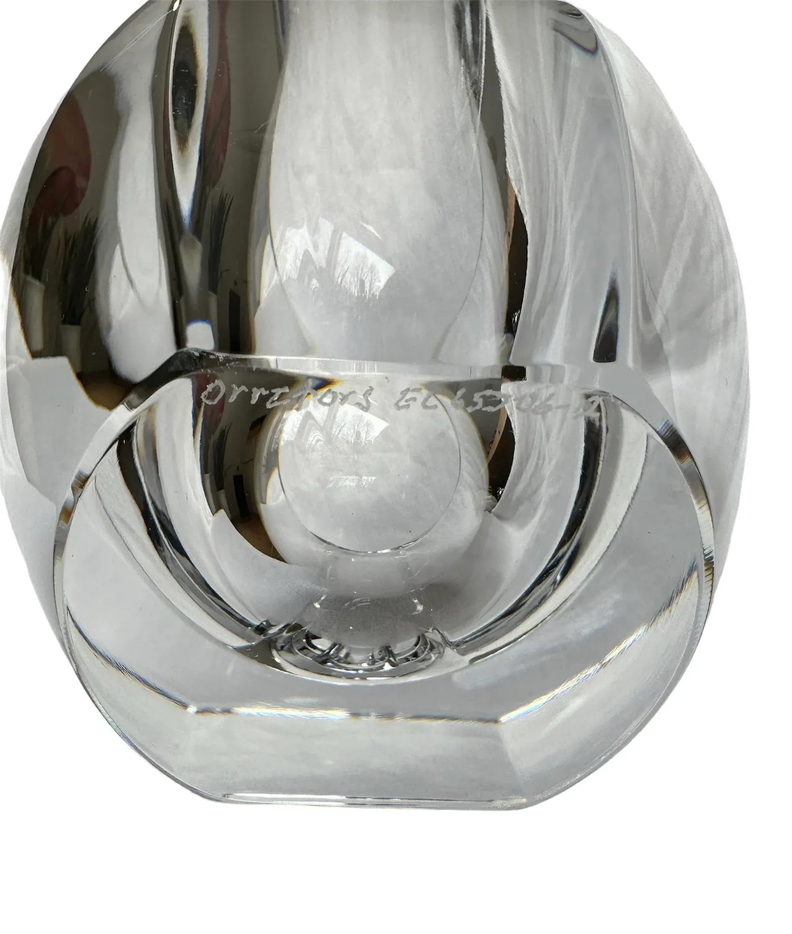 Orrefors Mirror Vase Bowl Sweden Erika Lagerbielke 1980's - 6