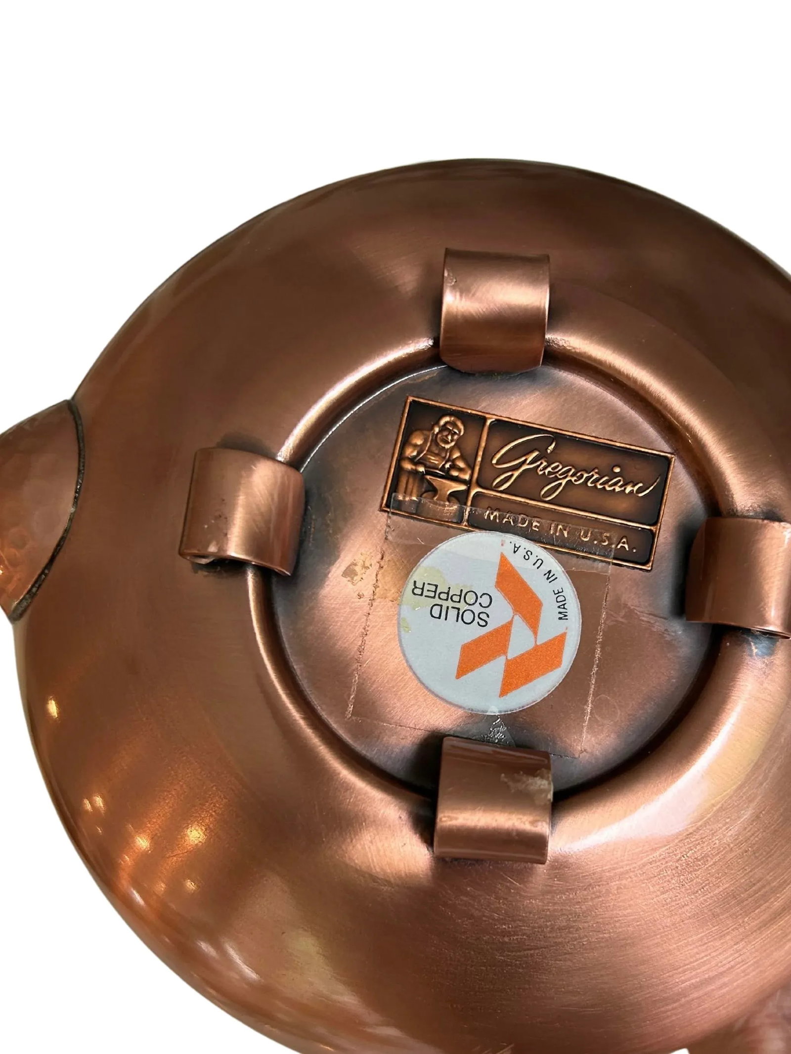 Late 20th Century Copper Tea Pot by Gregorian - Classic Wood Handle - 6