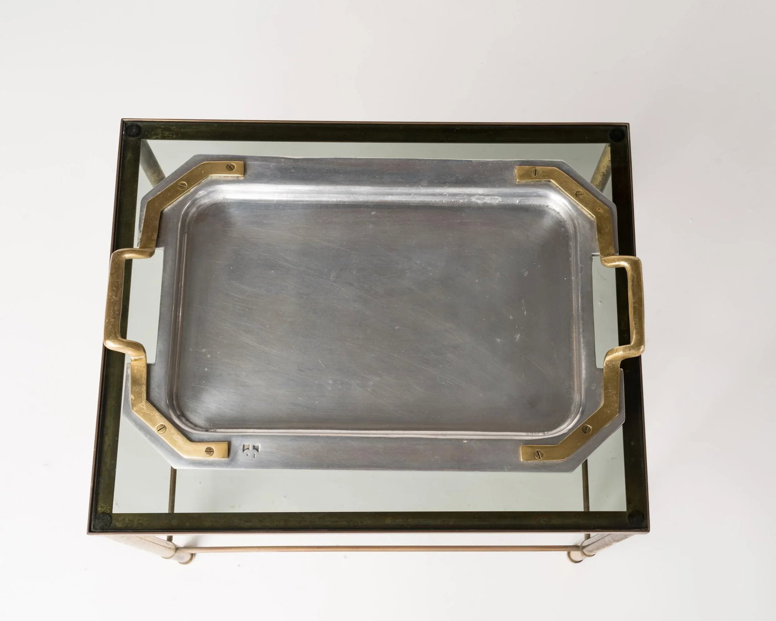 Silver and Bronze Mixed Metals Signed Tray by David Marshall, Spain 1970s - 3
