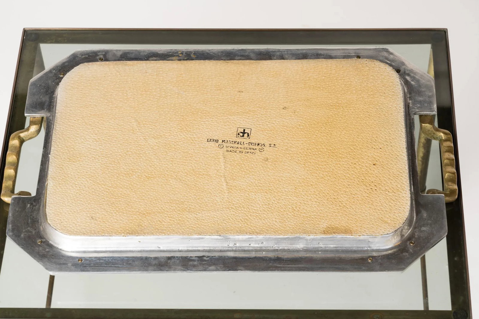 Silver and Bronze Mixed Metals Signed Tray by David Marshall, Spain 1970s - 4