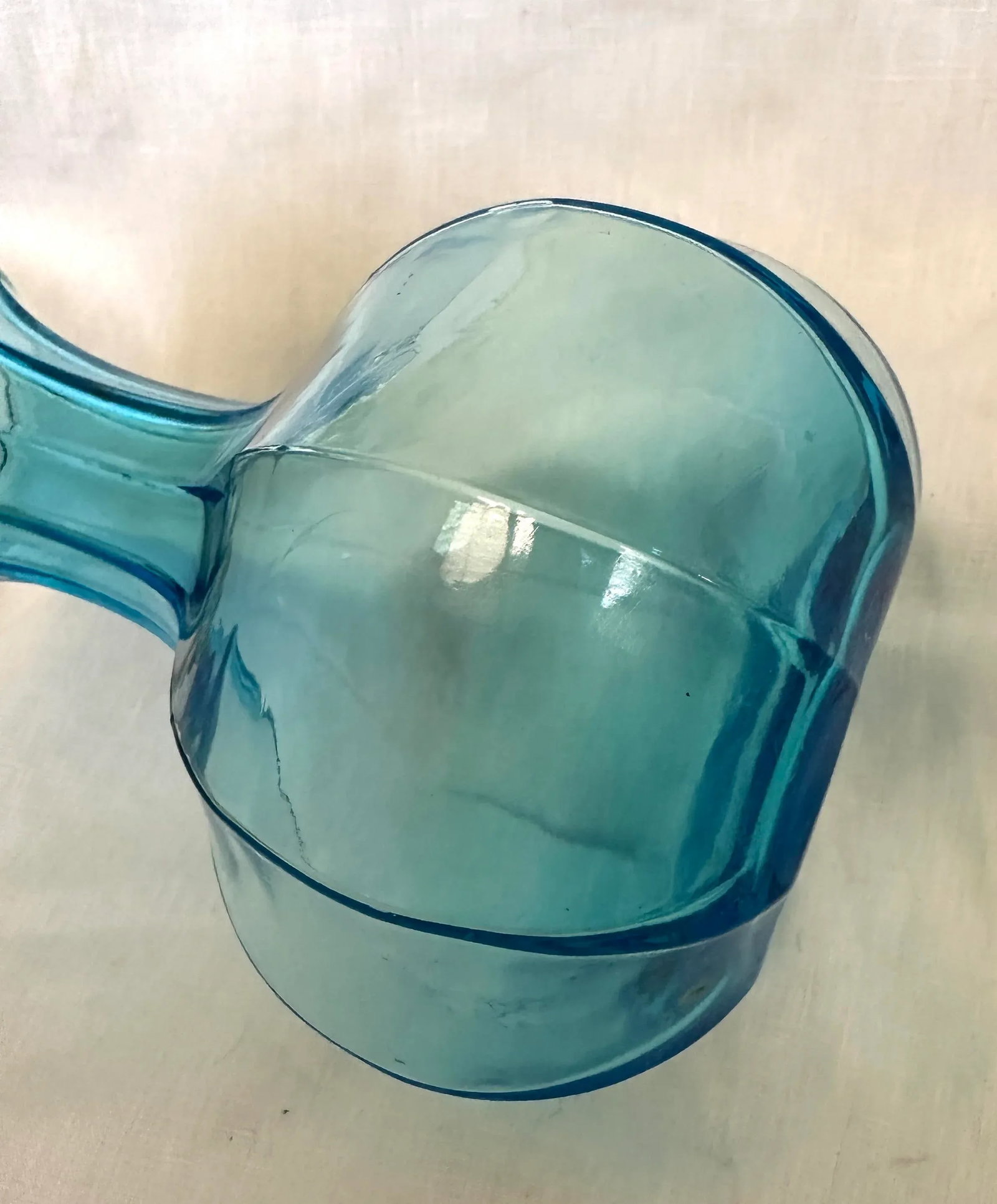 Vintage Indiana Glass Blue Colonial Water Carafe by Tiara - 2