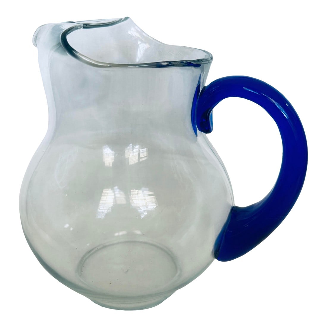 Vintage Libbey "Bravura" Blue Handled Pitcher 88oz (1 of 5)