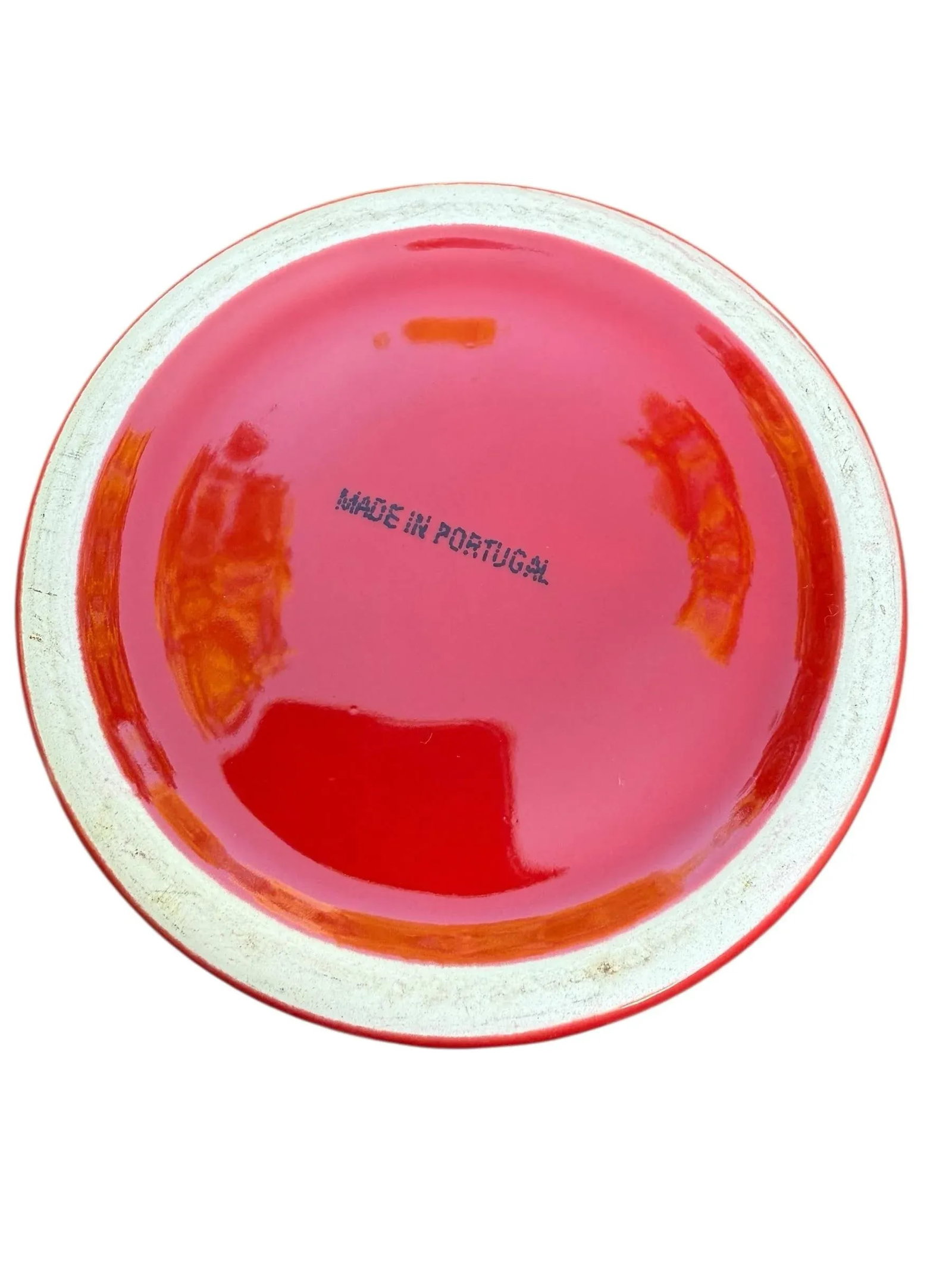 Contemporary Red Ribbed Ceramic Planter, Portugal - 3