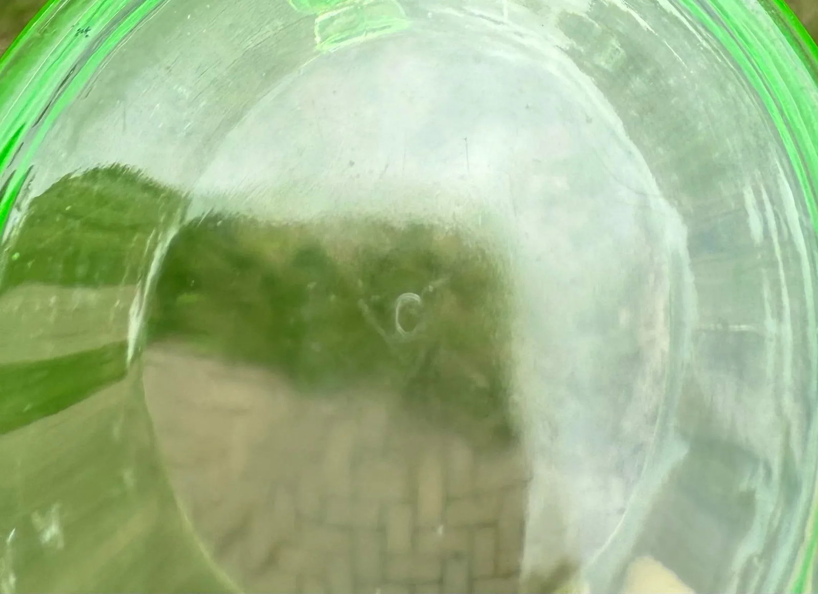 1930s Depression Era Cambridge Glass Green Uranium Sugar Bowl Art Deco - 6