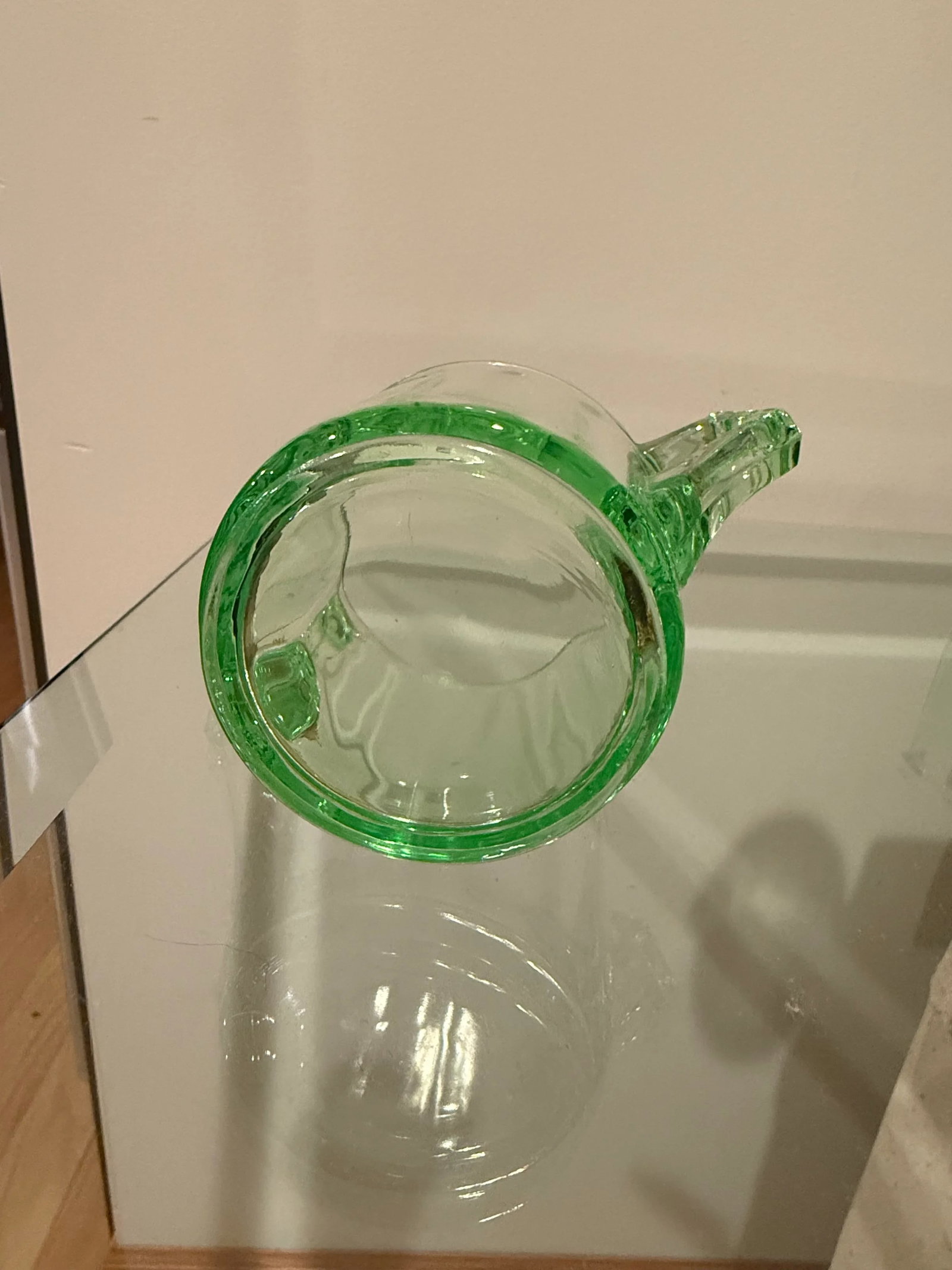 1930s Depression Era Cambridge Glass Green Uranium Sugar Bowl Art Deco - 9