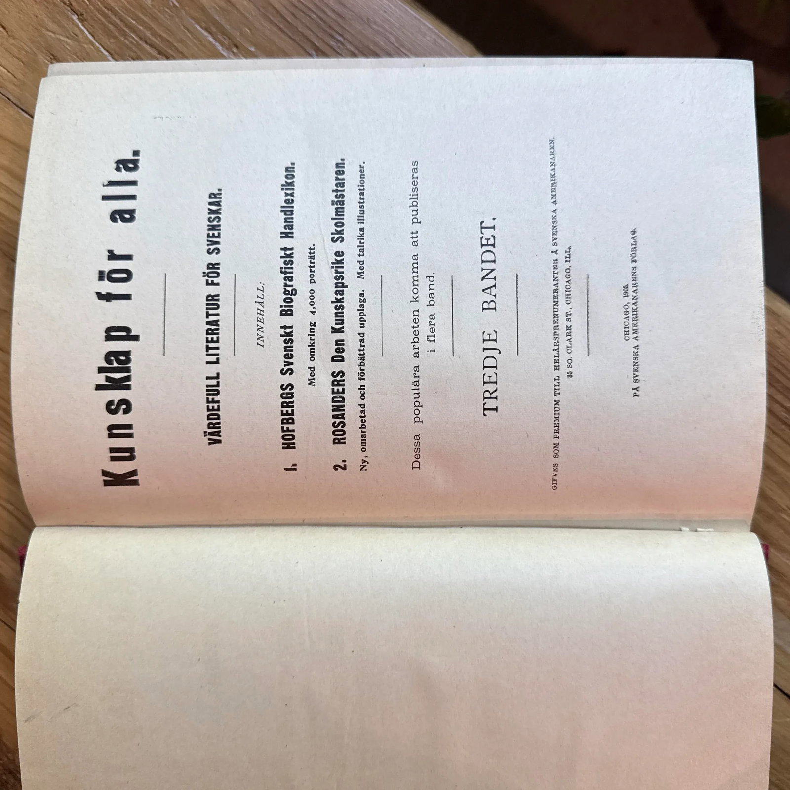 1905 Swedish Literature Antique Hardcover Kushan for Alla Knowledge for All - 4