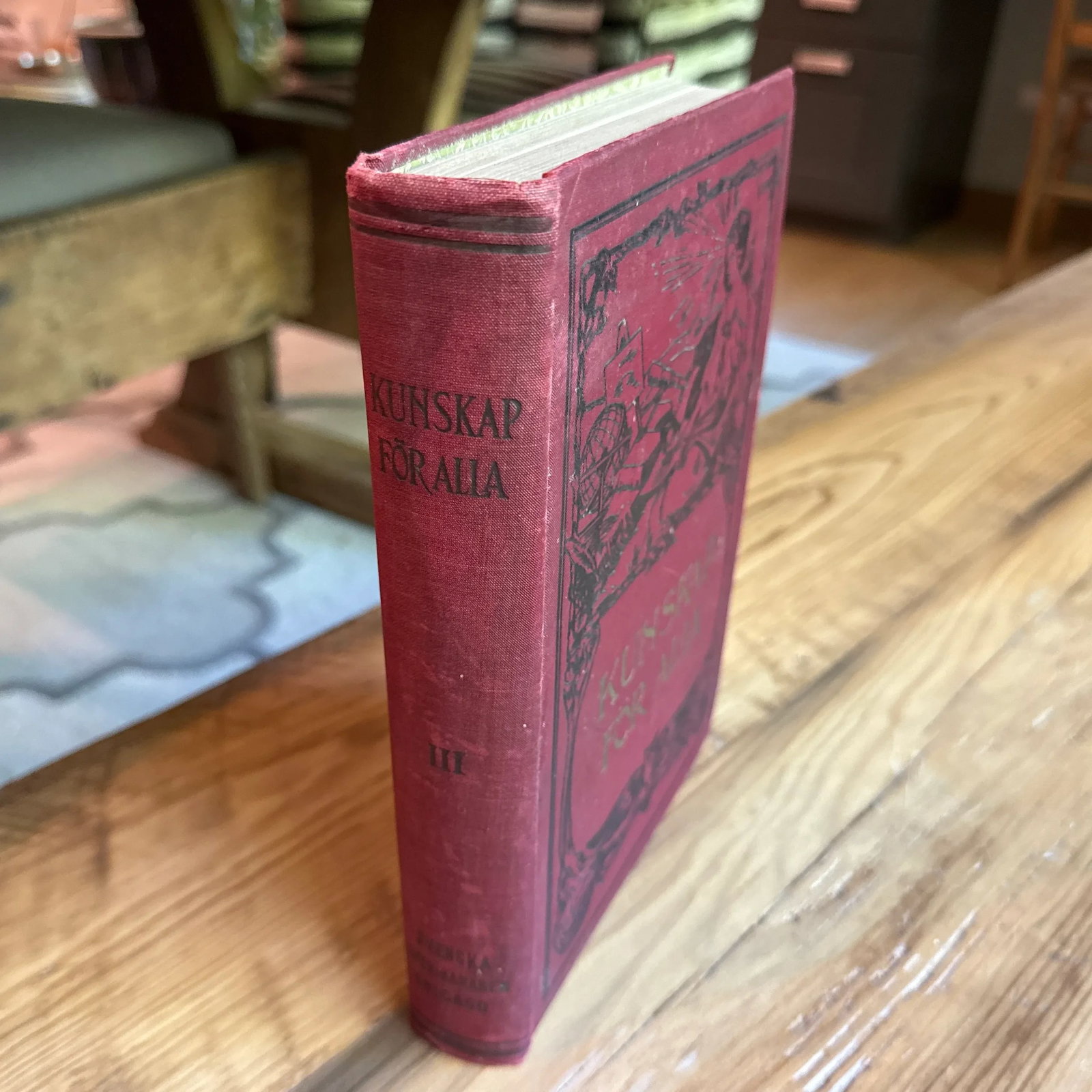 1905 Swedish Literature Antique Hardcover Kushan for Alla Knowledge for All - 8