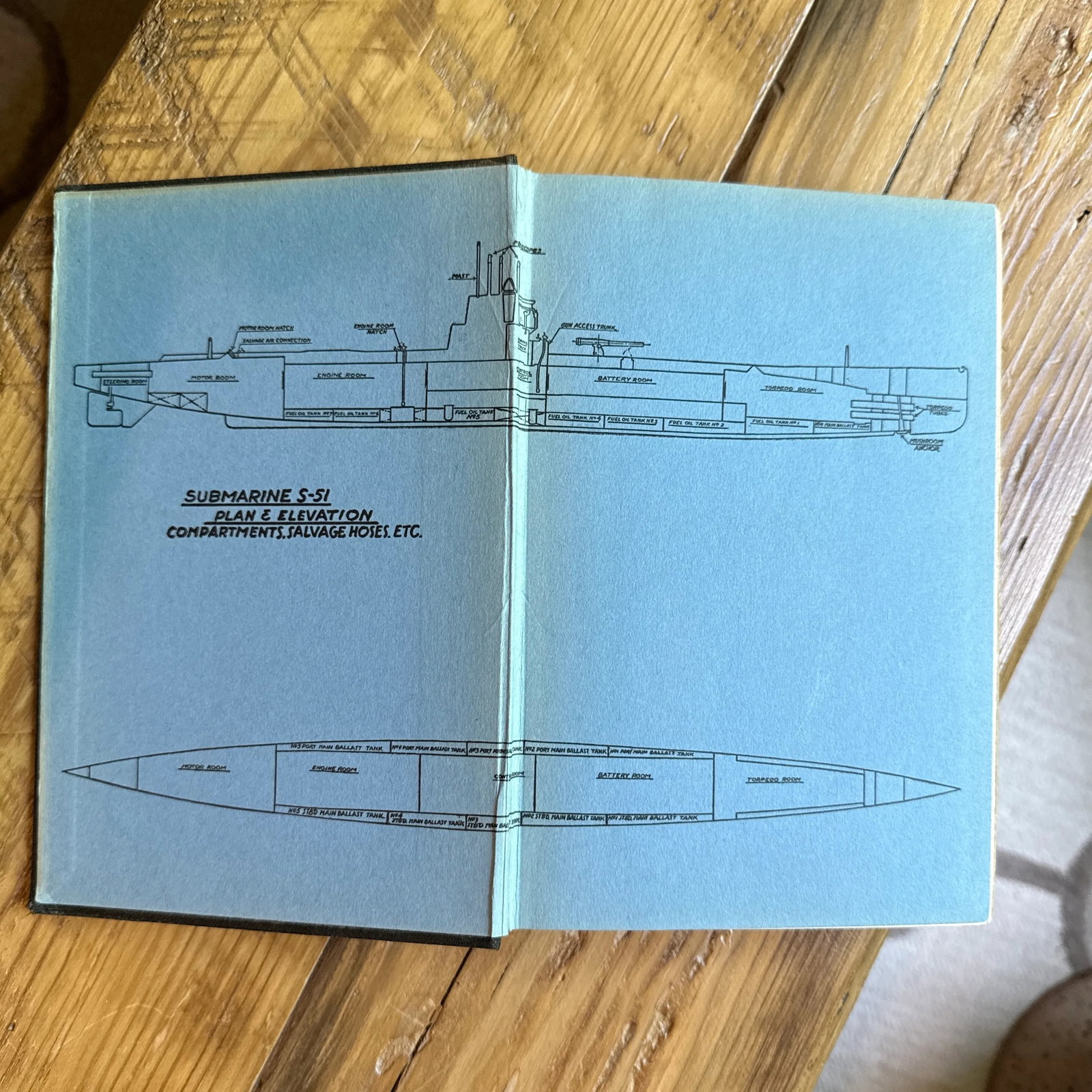 1929 Hardcover Historical Maritime Non-Fiction on the Bottom by Commander Edward Ellsberg, S-51 Subm - 7