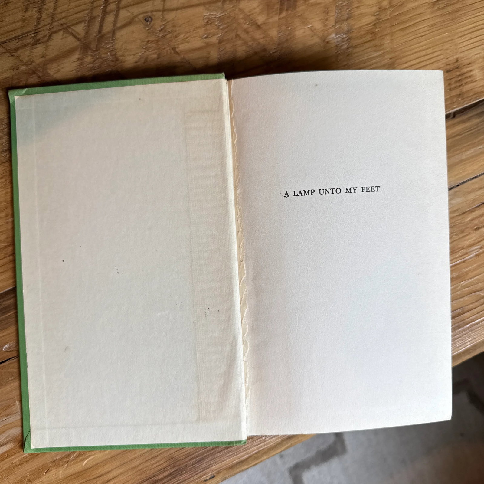 1956 Green Hardcover Book a Lamp Unto My Feet by Walter C. Lanyon - 2