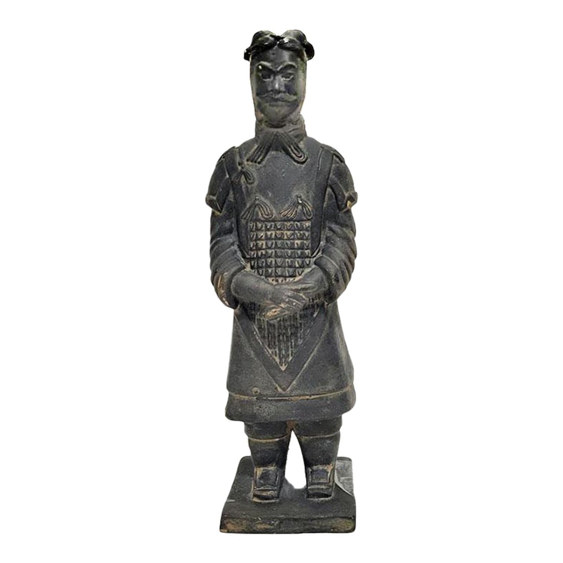 Asian Terra Cotta Warrior. Army Qin Shi Huang Soldier Statue: Asian Terra Cotta Warrior. Army Qin Shi Huang Soldier Statue Age & origin are unknown and estimated The Terracotta Army is a collection of terracotta sculptures depicting the armies of Qin Shi