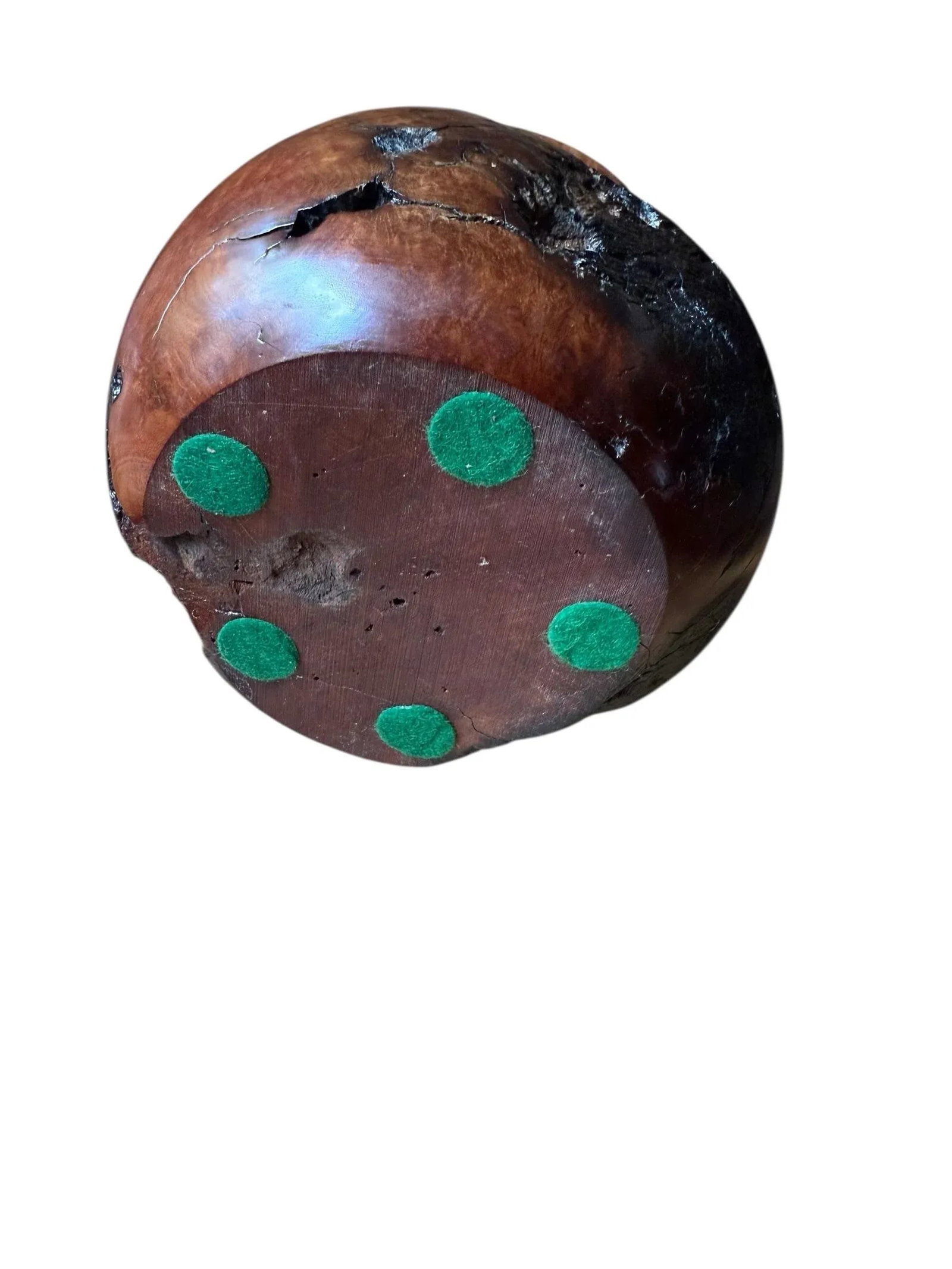 Vintage Burlwood Brutalist Hand Turned Sculpture Art Vase - 8