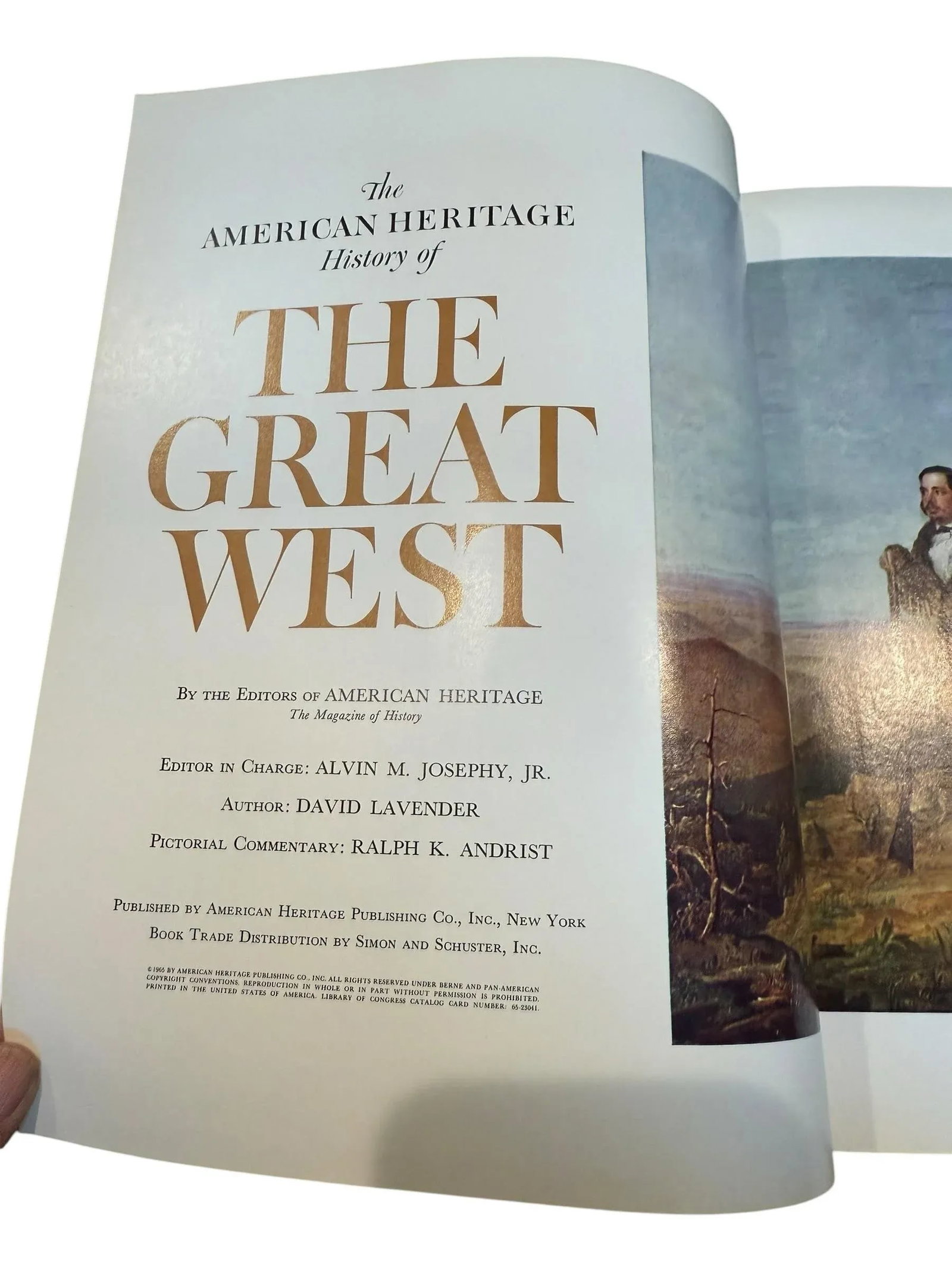 First Edition 1965 History of the Great West Coffee Table Hardcover Book - 4