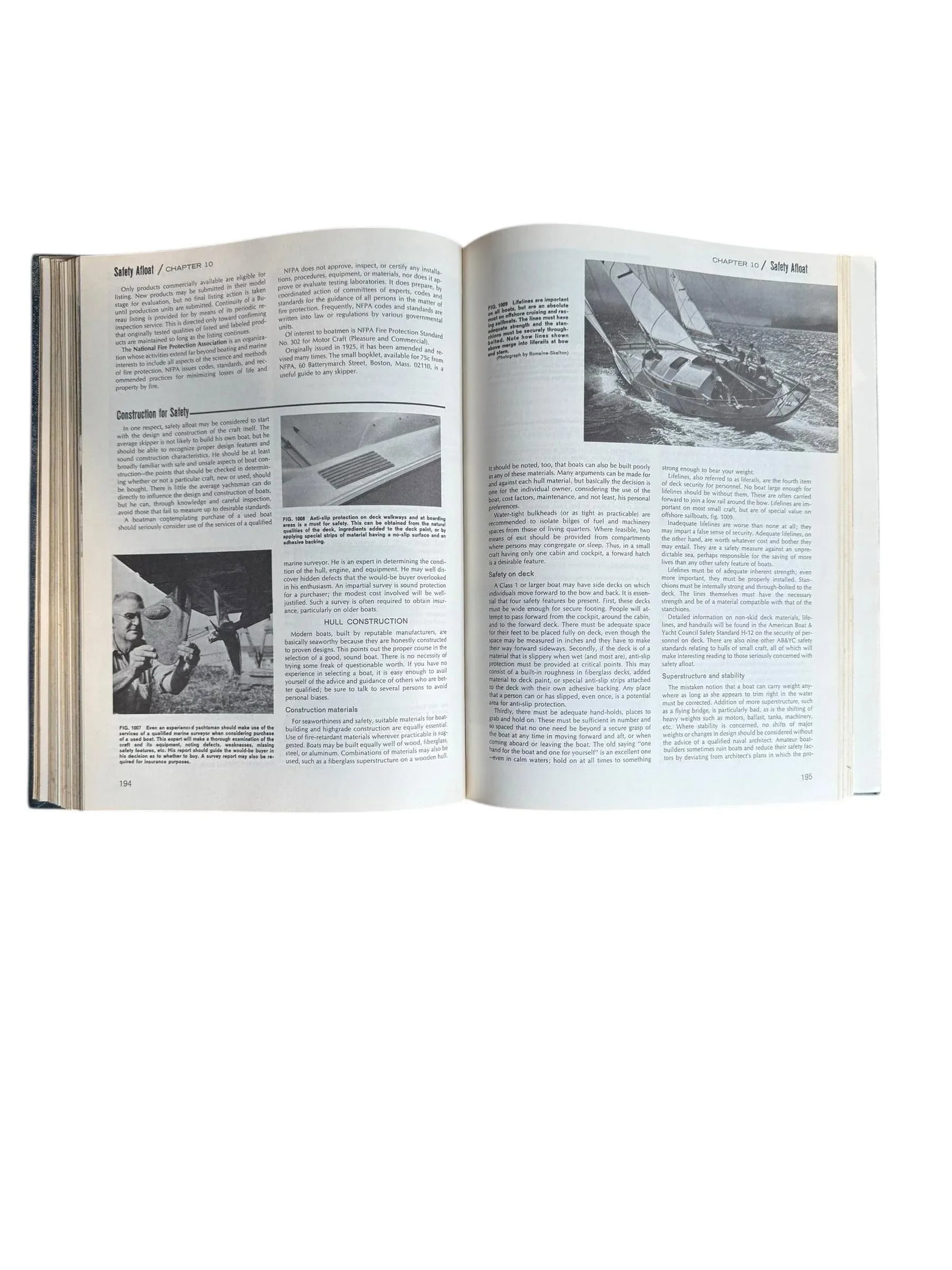 1971 Edition Piloting Seamanship and Small Boat Handling Maritime Blue Hardcover Reference Book - 6