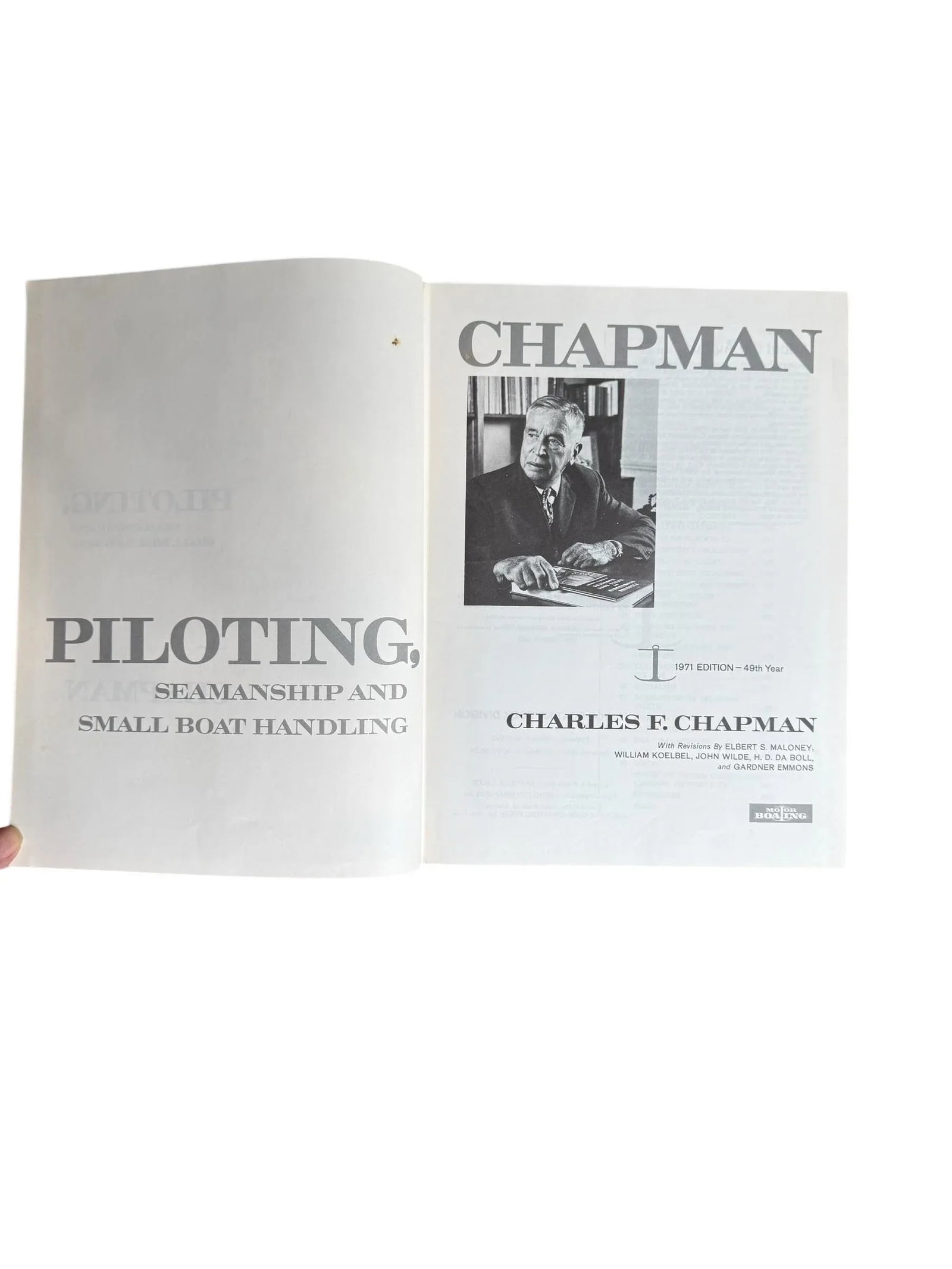 1971 Edition Piloting Seamanship and Small Boat Handling Maritime Blue Hardcover Reference Book - 9
