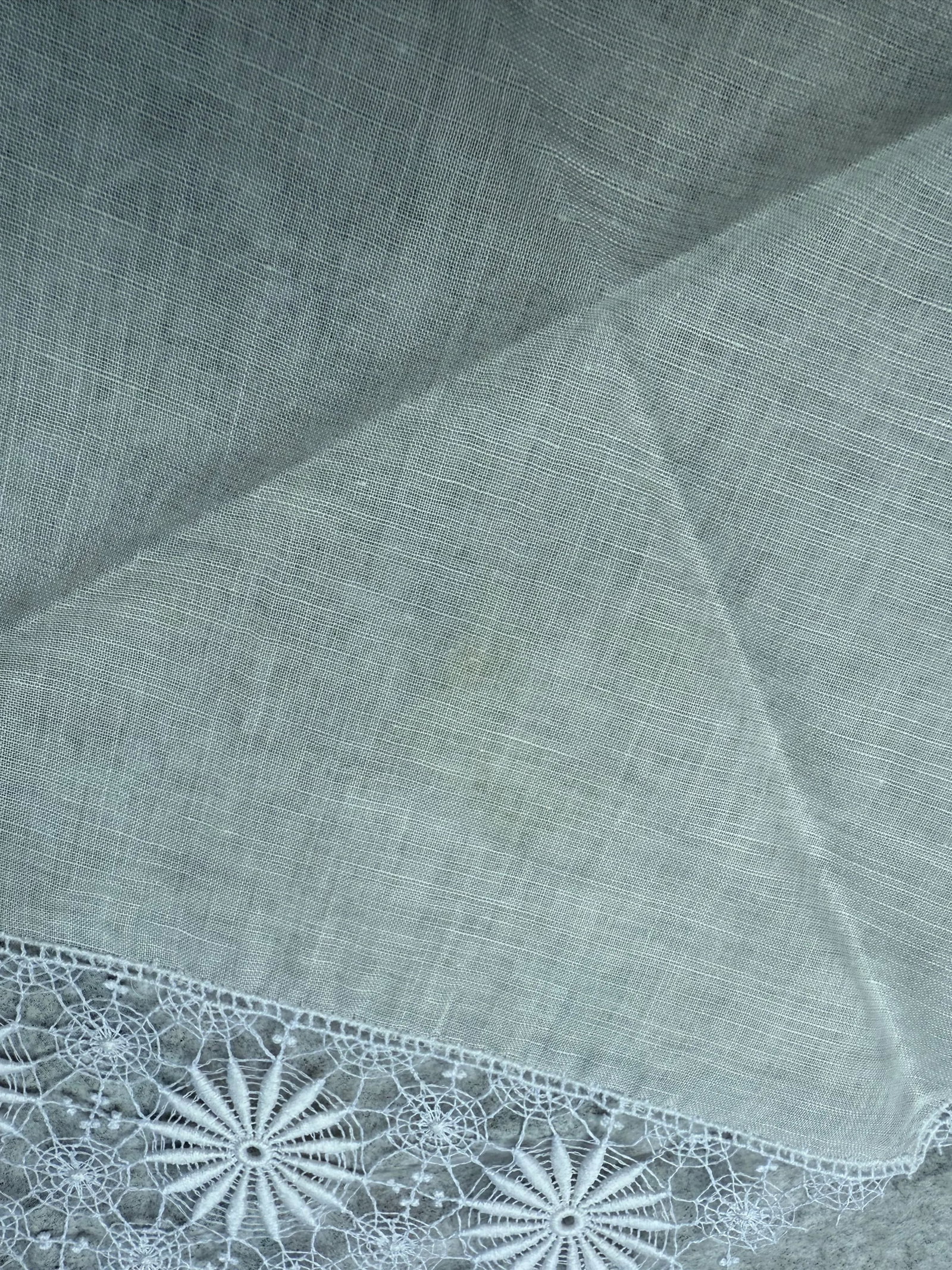 Vintage Austrian Lace and Linen Handkerchief-a Pair - 11