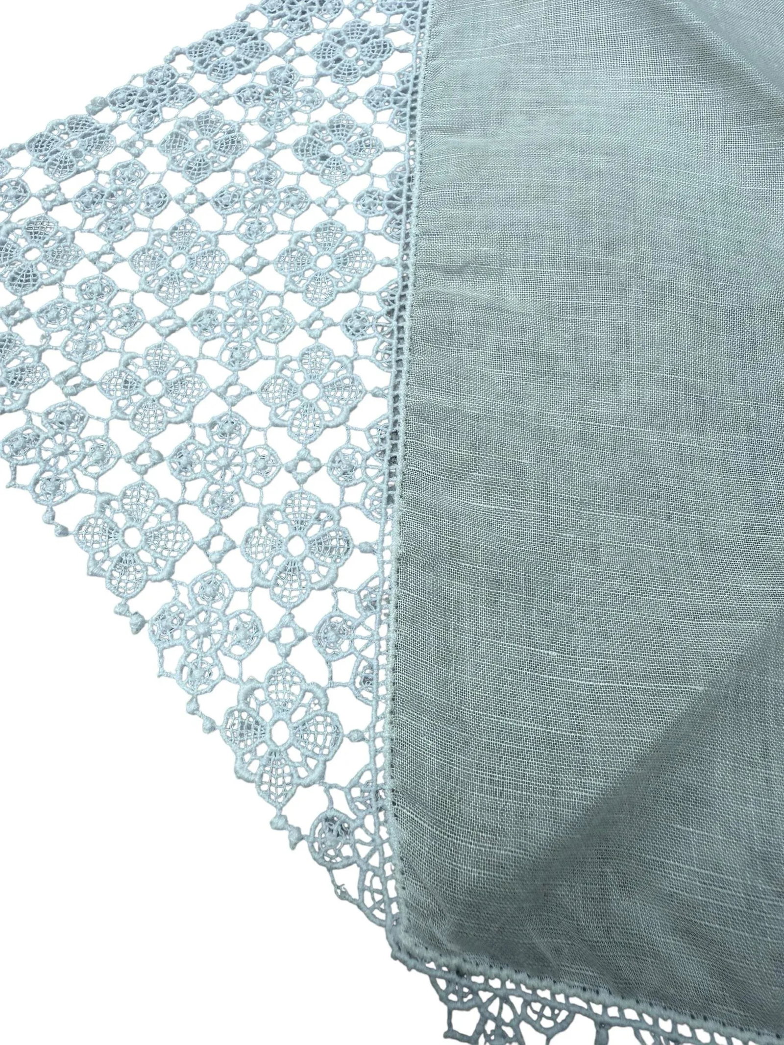 Vintage Austrian Lace and Linen Handkerchief-a Pair - 8