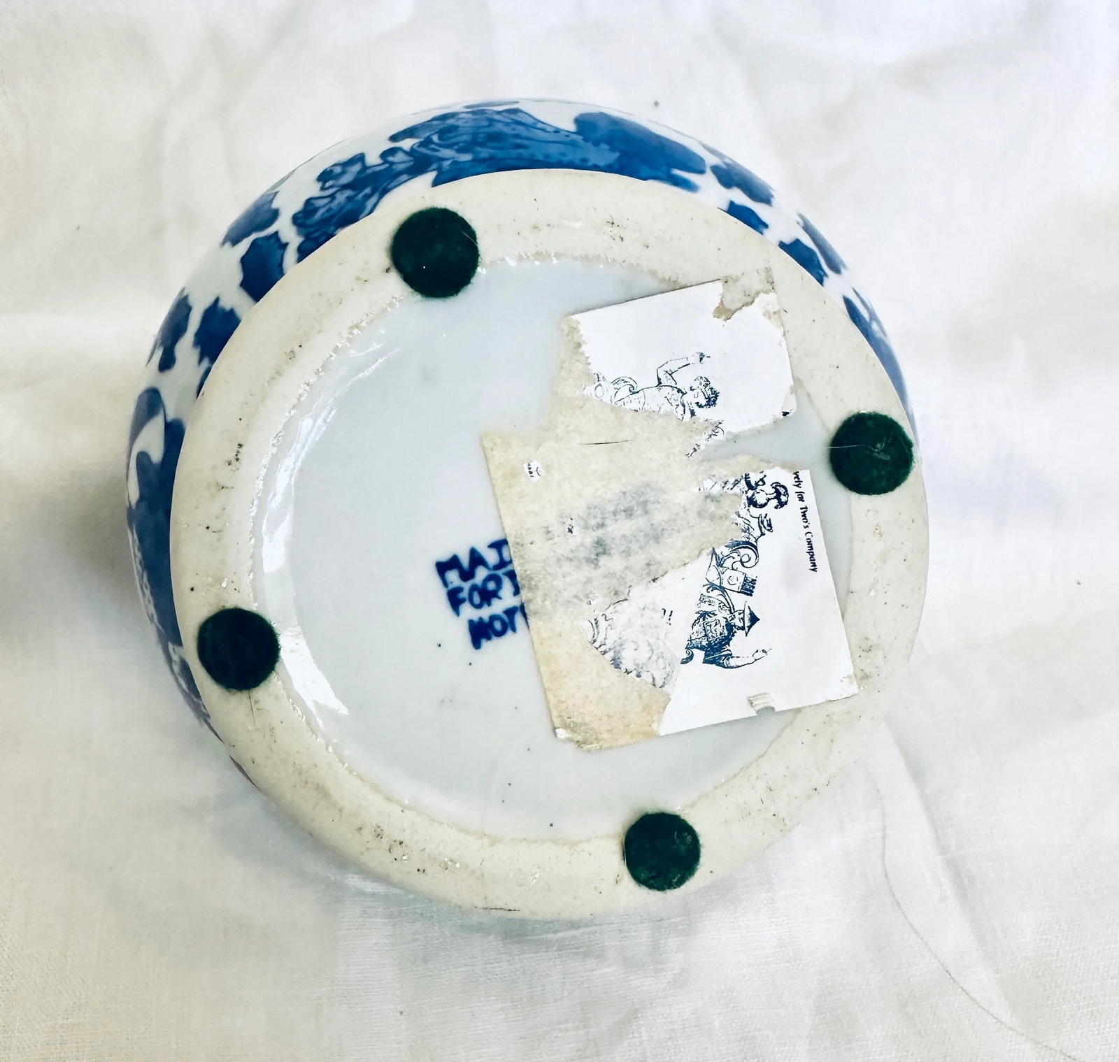 Blue & White Ceramic Covered Jar - 5