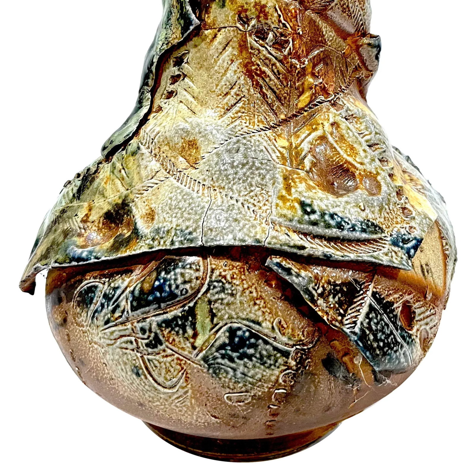 Extra Large Brutalist Studio Pottery Vase by Erik Omundson - Circa 1990's - 3