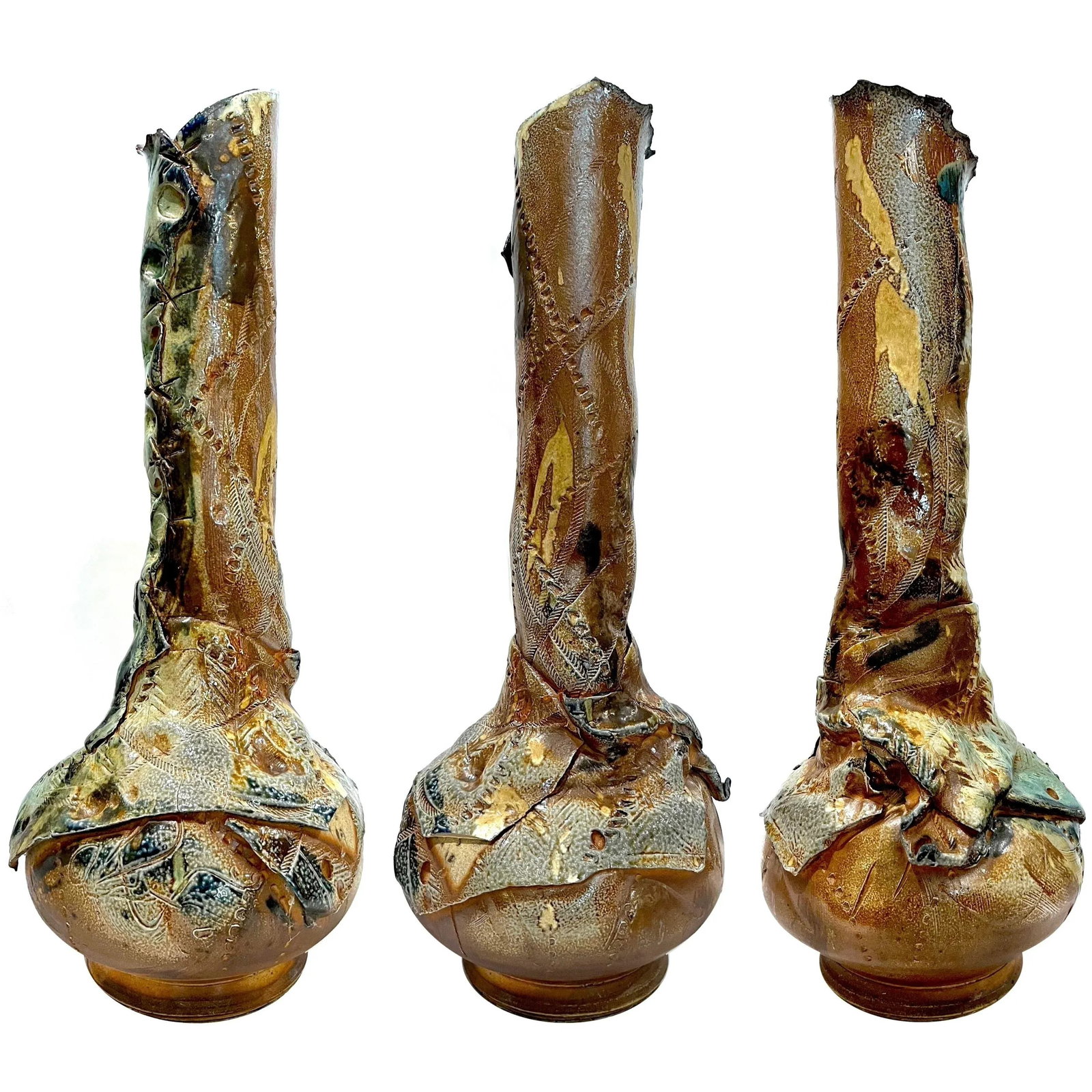 Extra Large Brutalist Studio Pottery Vase by Erik Omundson - Circa 1990's - 4