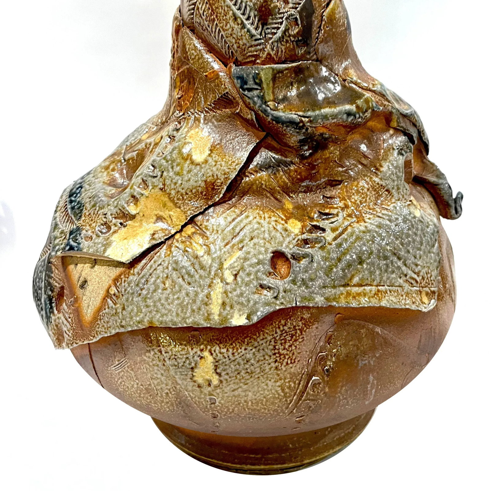 Extra Large Brutalist Studio Pottery Vase by Erik Omundson - Circa 1990's - 6