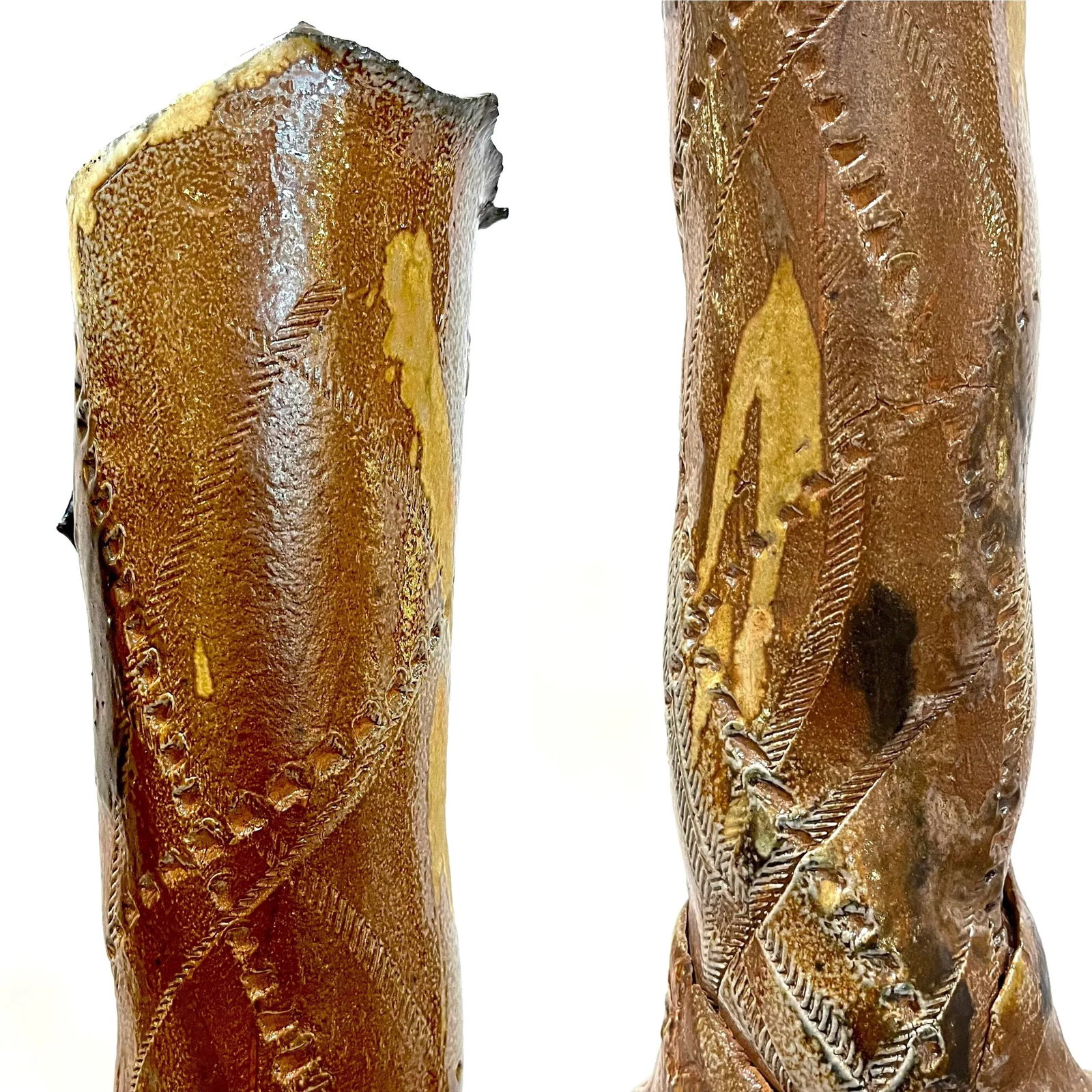 Extra Large Brutalist Studio Pottery Vase by Erik Omundson - Circa 1990's - 7