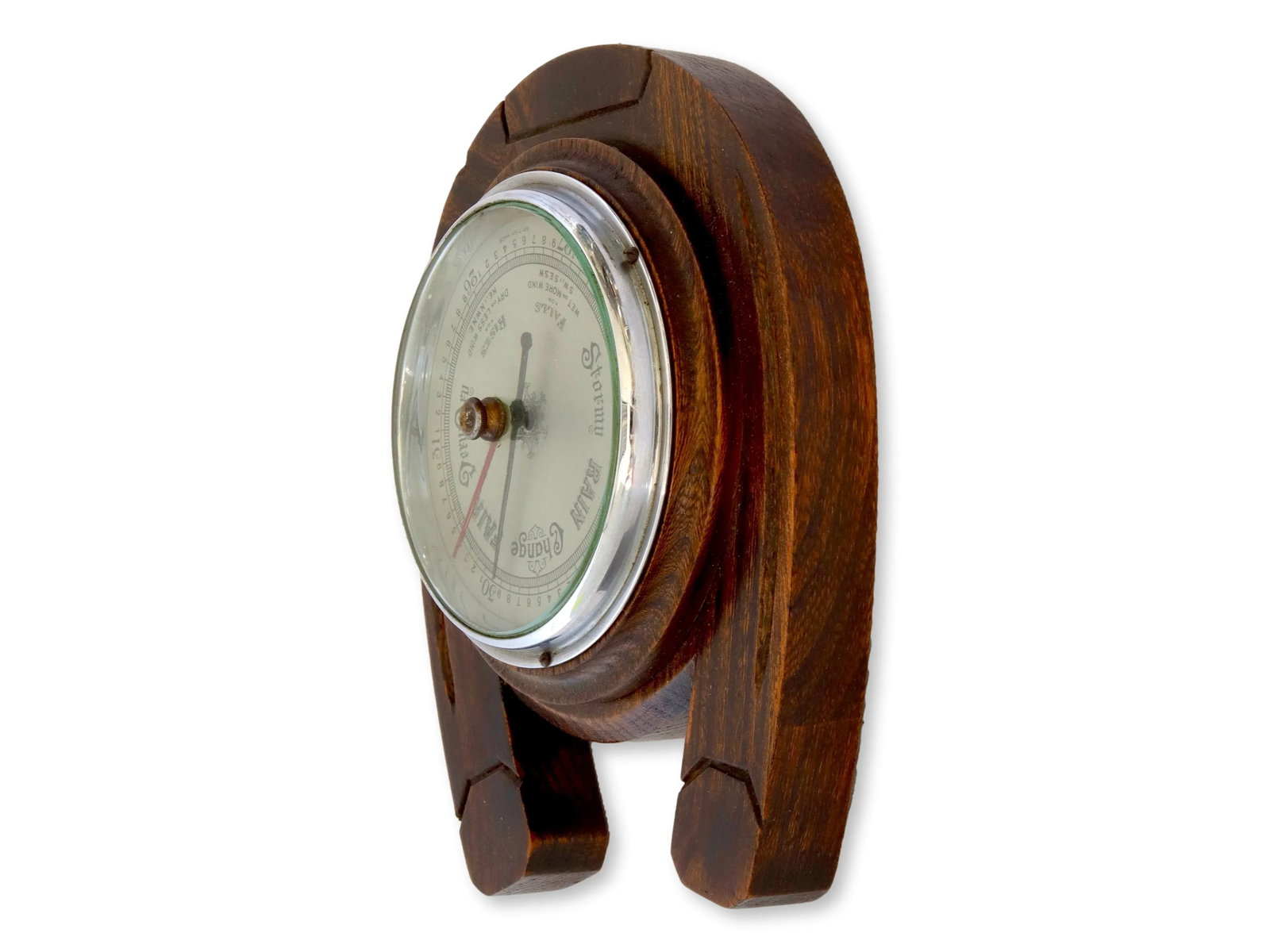 English 'Horseshoe' Wall Mount Barometer - 6