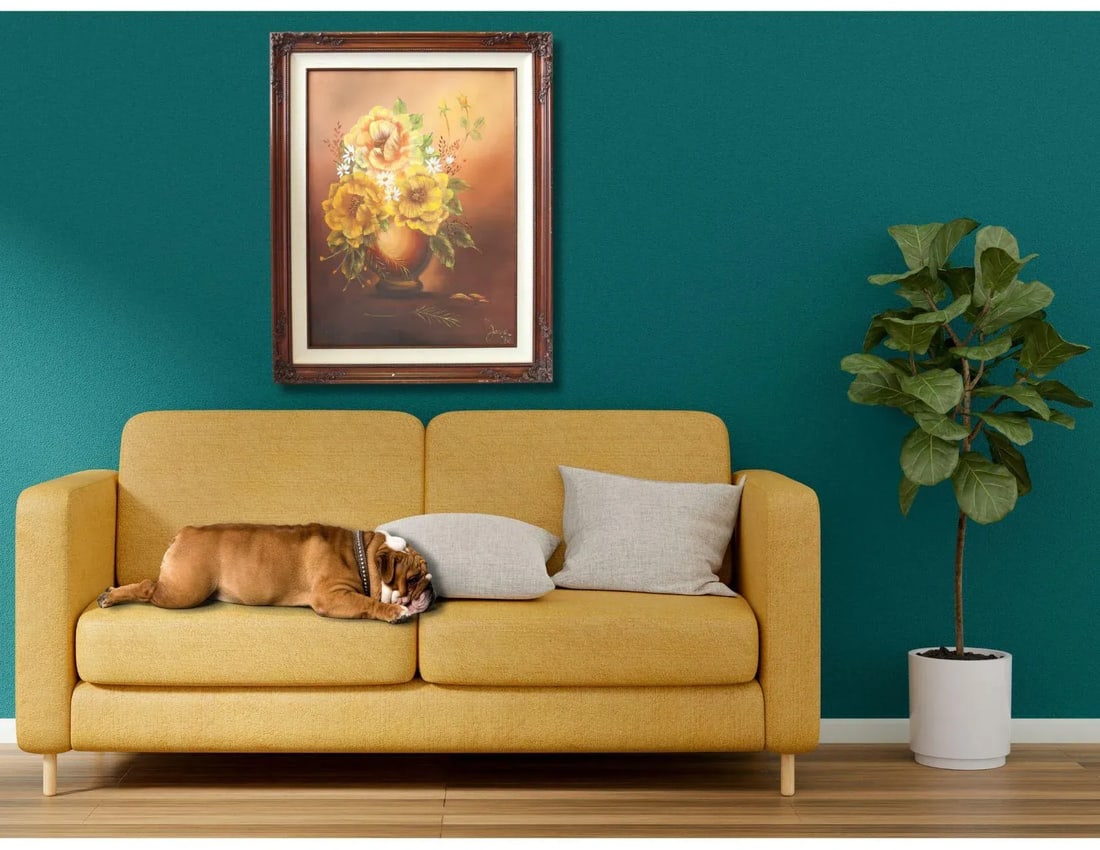 Midcentury Floral Still Life Painting - 2