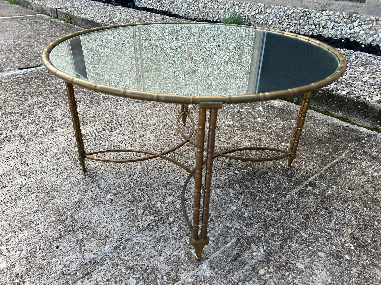 1940s French Maison Baguès Attributed Brass Coffee Table - 10