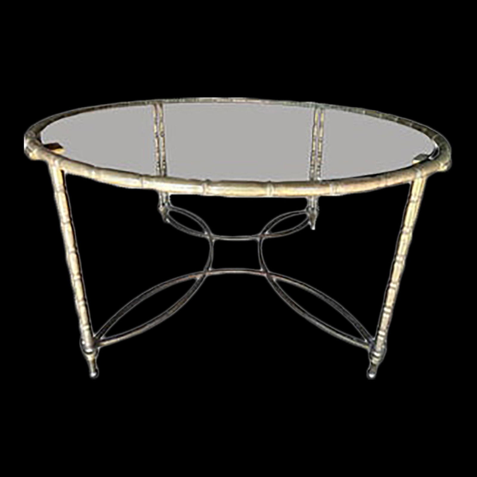 1940s French Maison Baguès Attributed Brass Coffee Table - 2