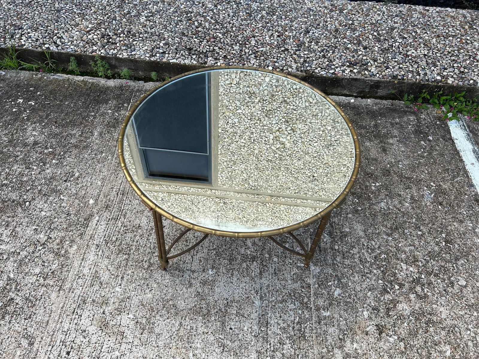 1940s French Maison Baguès Attributed Brass Coffee Table - 8