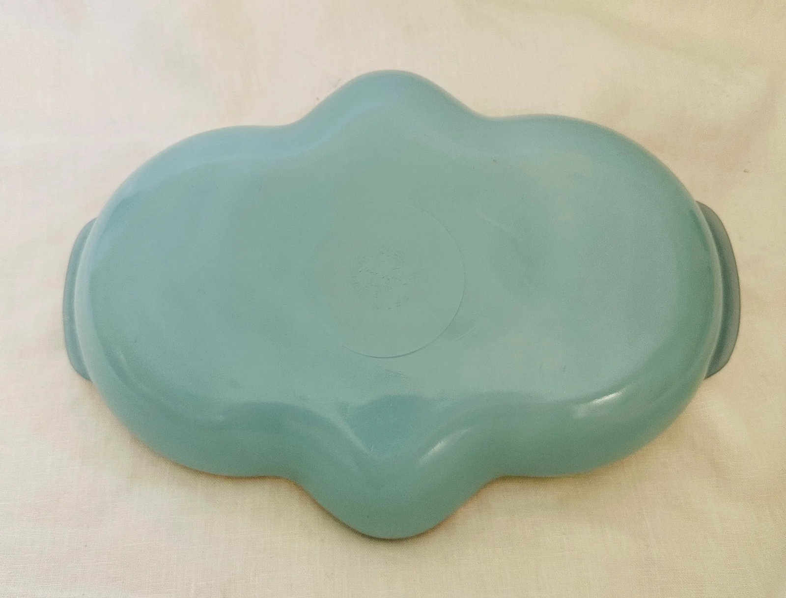 Fire King Delphite Blue Divided Relish Dish - 6
