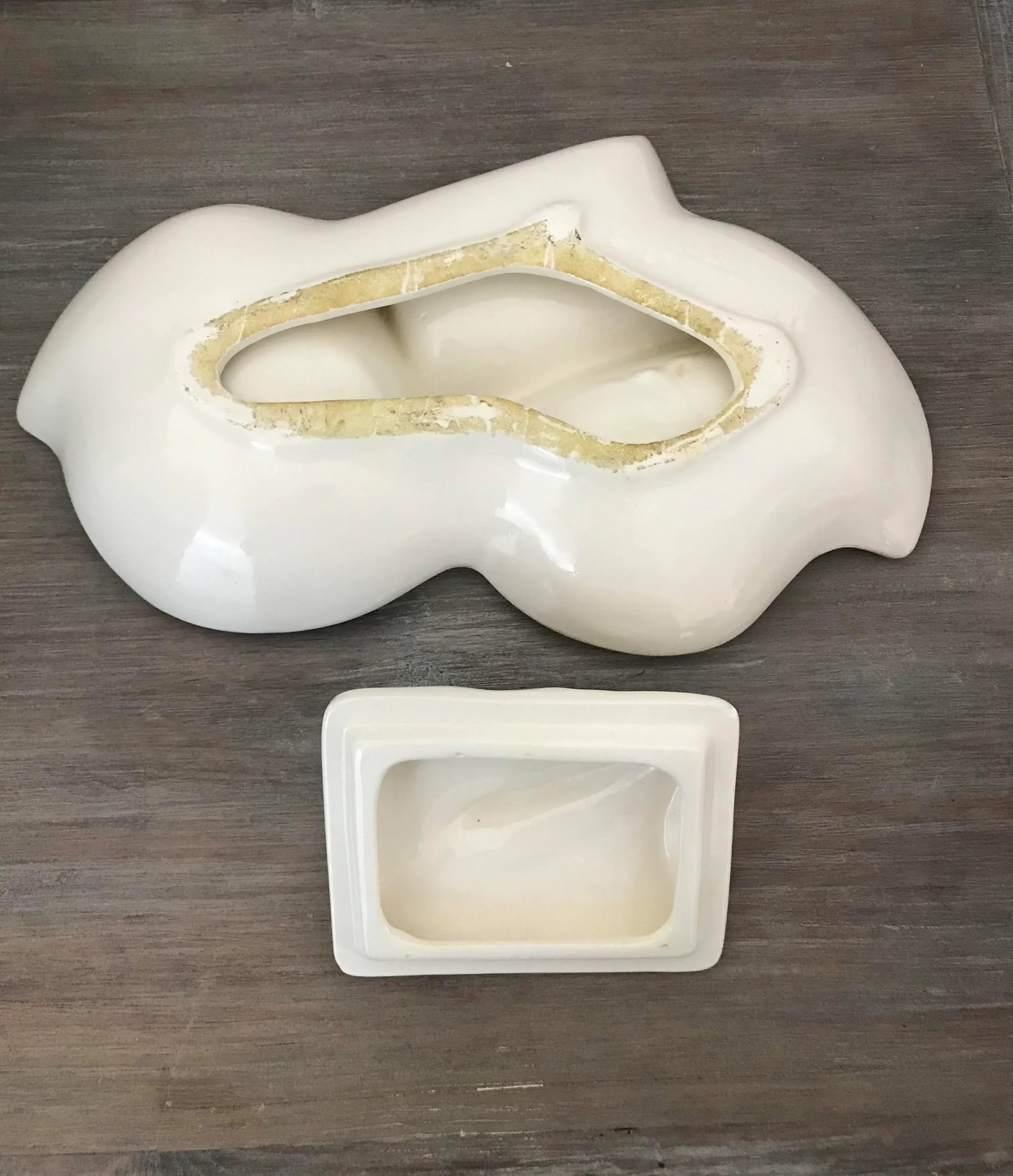 Vintage MCM Ceramic Ashtray With Cigarette Box Lid - 5