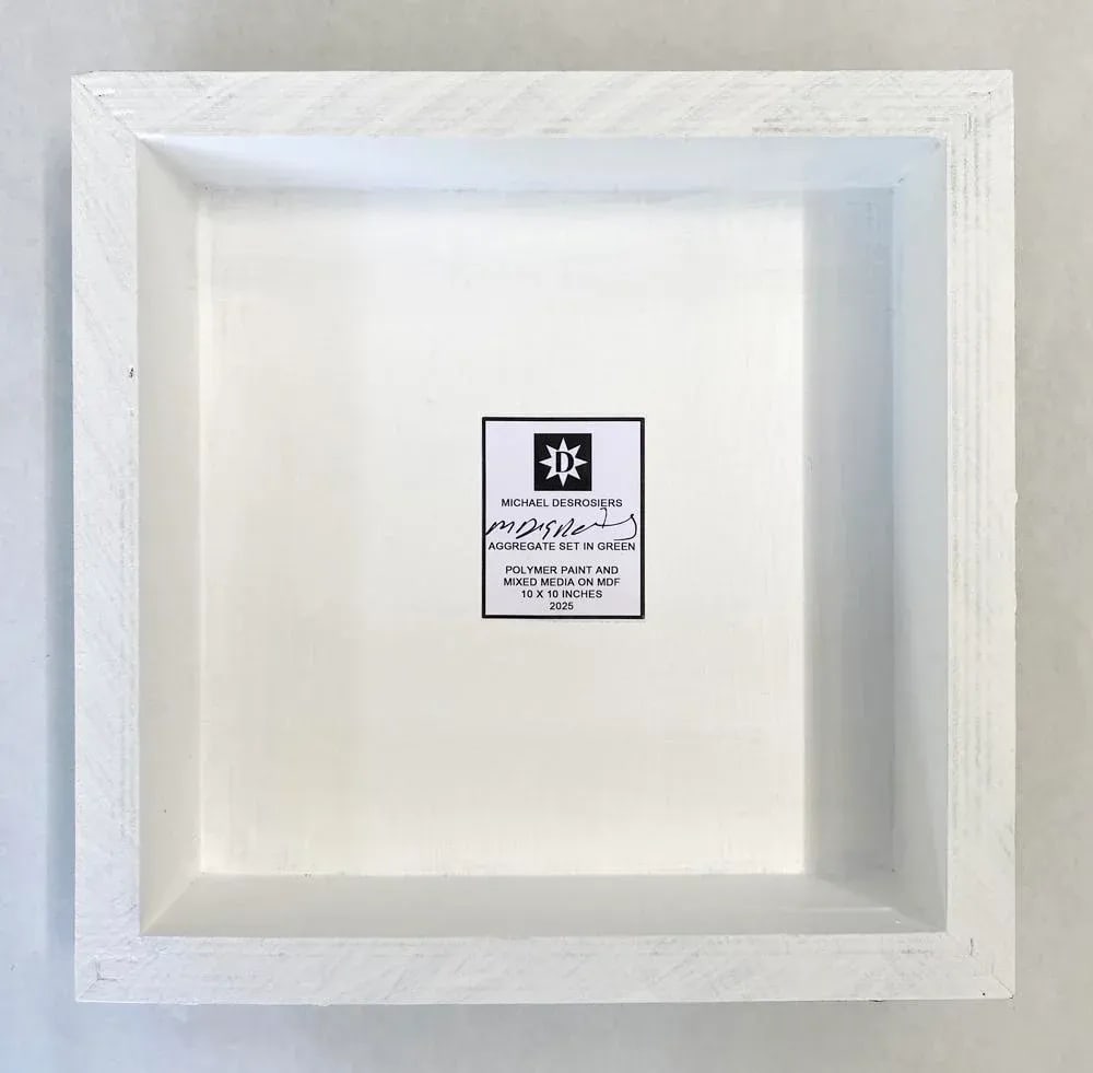 Aggregate Set in Green by Michael DesRosiers Abstract Mixed Media on a MDF Panel (2025) - 3