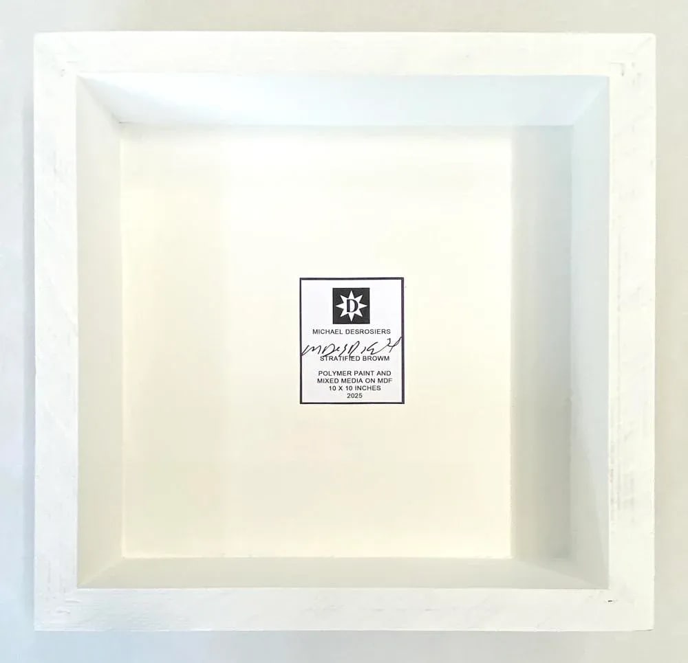 Stratified Brown by Michael DesRosiers Abstract Mixed Media on a MDF Panel (2025) - 3