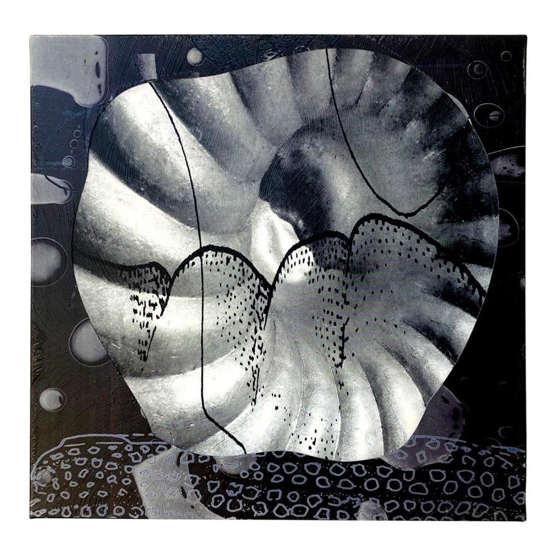 Elephant Ear by Michael DesRosiers Abstract Mixed Media on a MDF Panel (2025): Artist Michael DesRosiers creates paintings, mixed-media works, and welded aluminum sculptures. Noted for his ability with color, DesRosiers' non-objective art is as in tune with nature as it is with