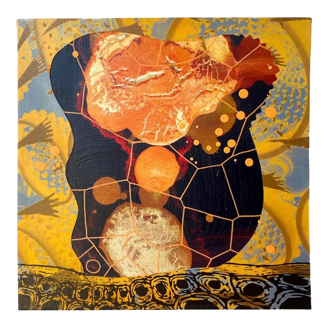 Stand Up Black by Michael DesRosiers Abstract Mixed Media on a MDF Panel (2025): Artist Michael DesRosiers creates paintings, mixed-media works, and welded aluminum sculptures. Noted for his ability with color, DesRosiers' non-objective art is as in tune with nature as it is with