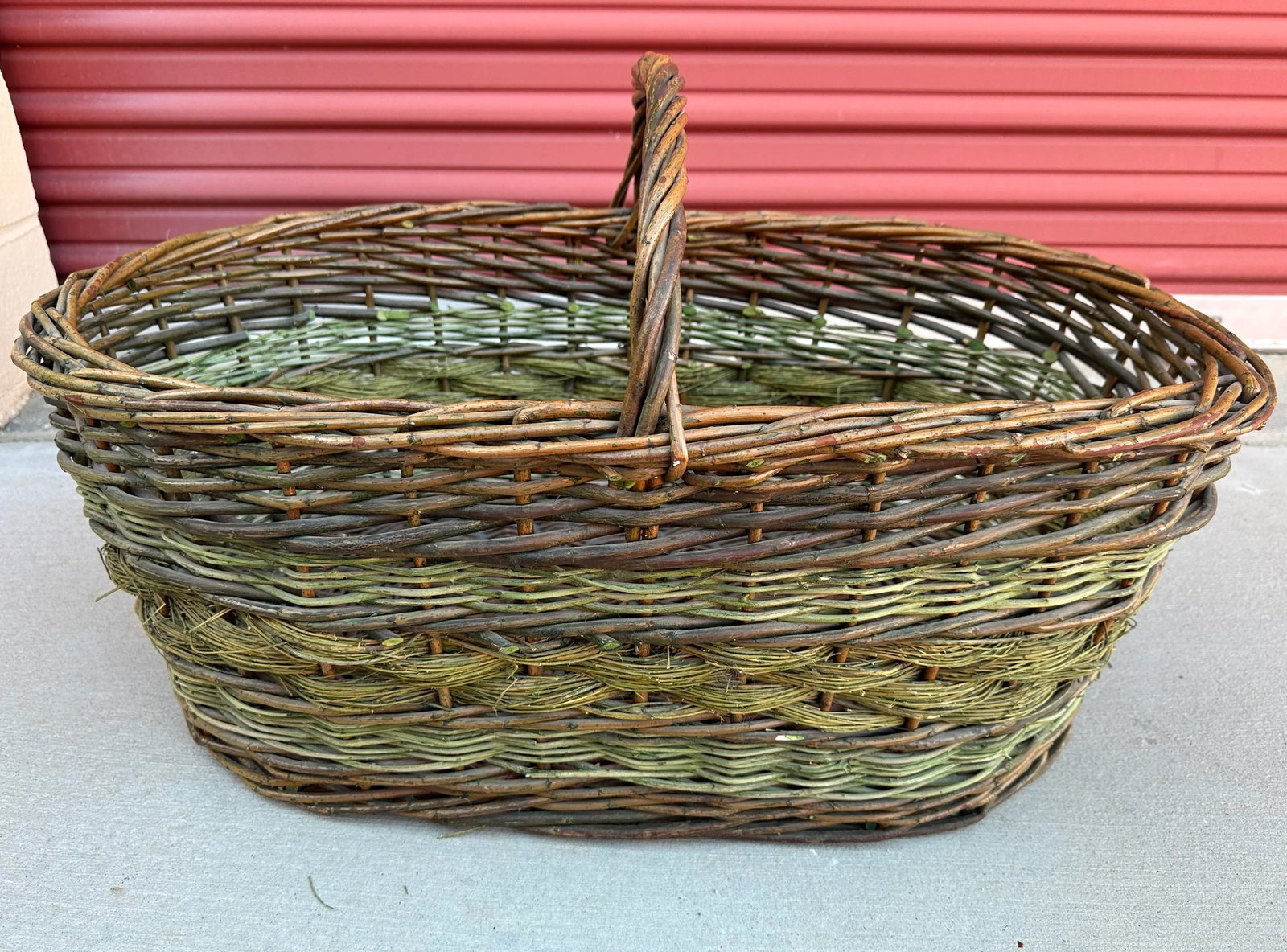 Rustic European Rattan/Grapevine Gathering Basket - 6