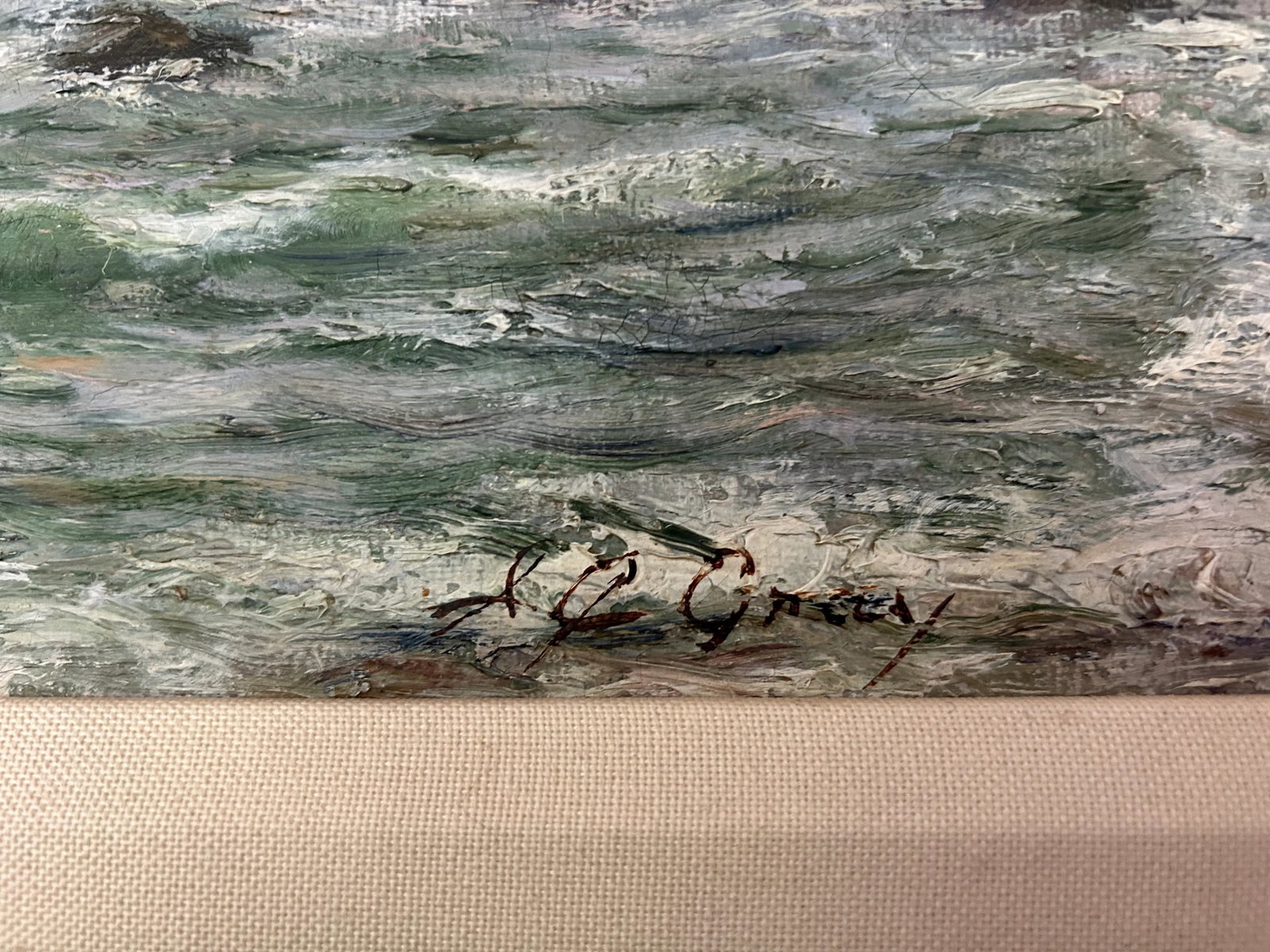 Early 20th Century British Maritime Artwork by a.j. Gray, Signed O, Seascape Oil Painting - 4