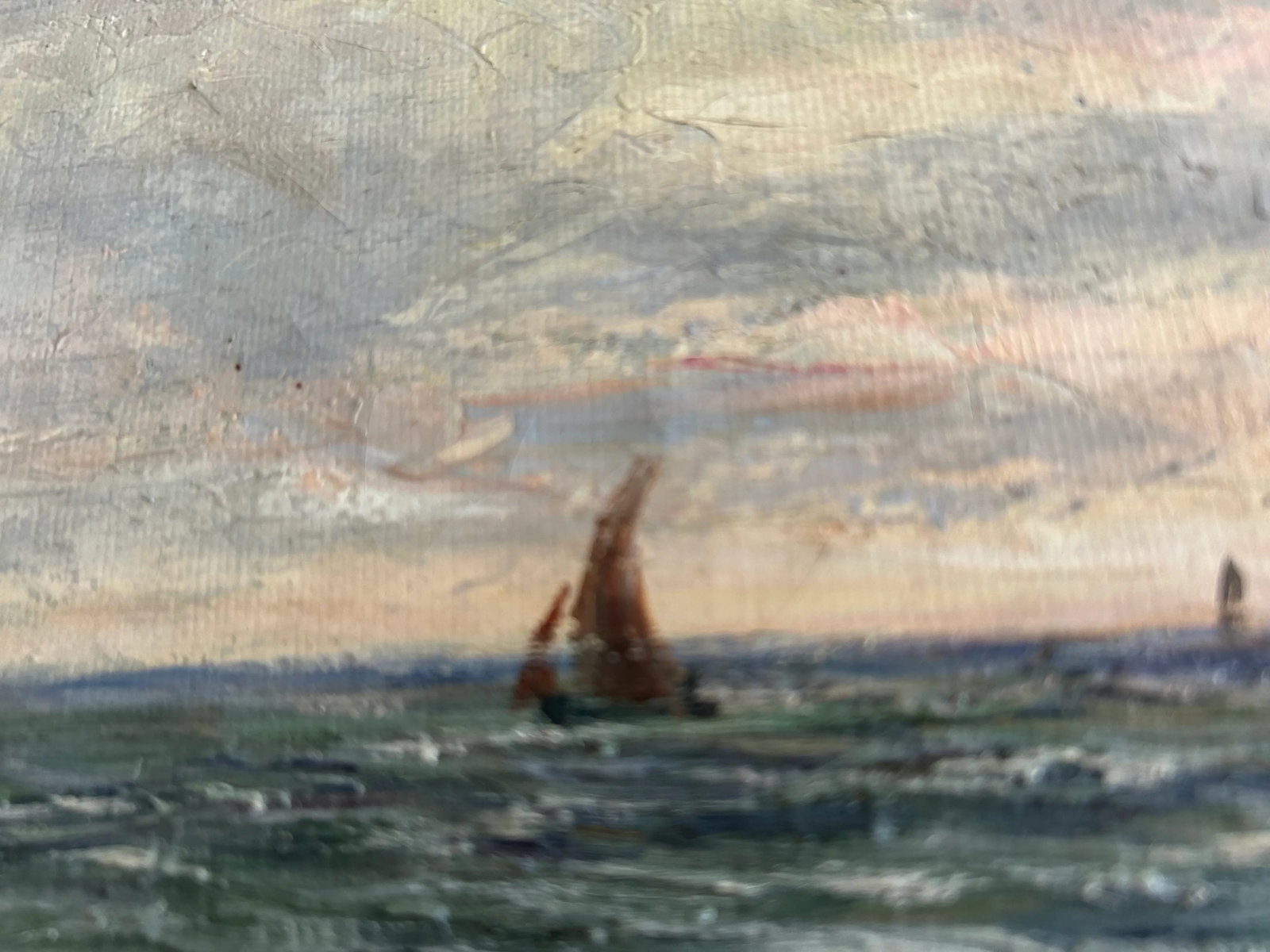 Early 20th Century British Maritime Artwork by a.j. Gray, Signed O, Seascape Oil Painting - 6