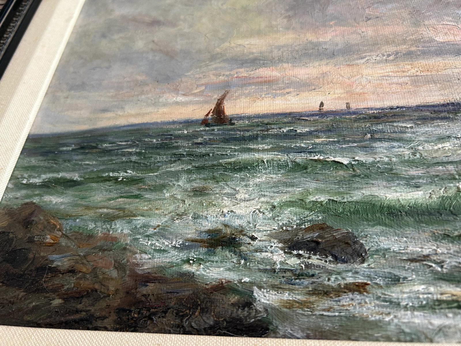 Early 20th Century British Maritime Artwork by a.j. Gray, Signed O, Seascape Oil Painting - 7
